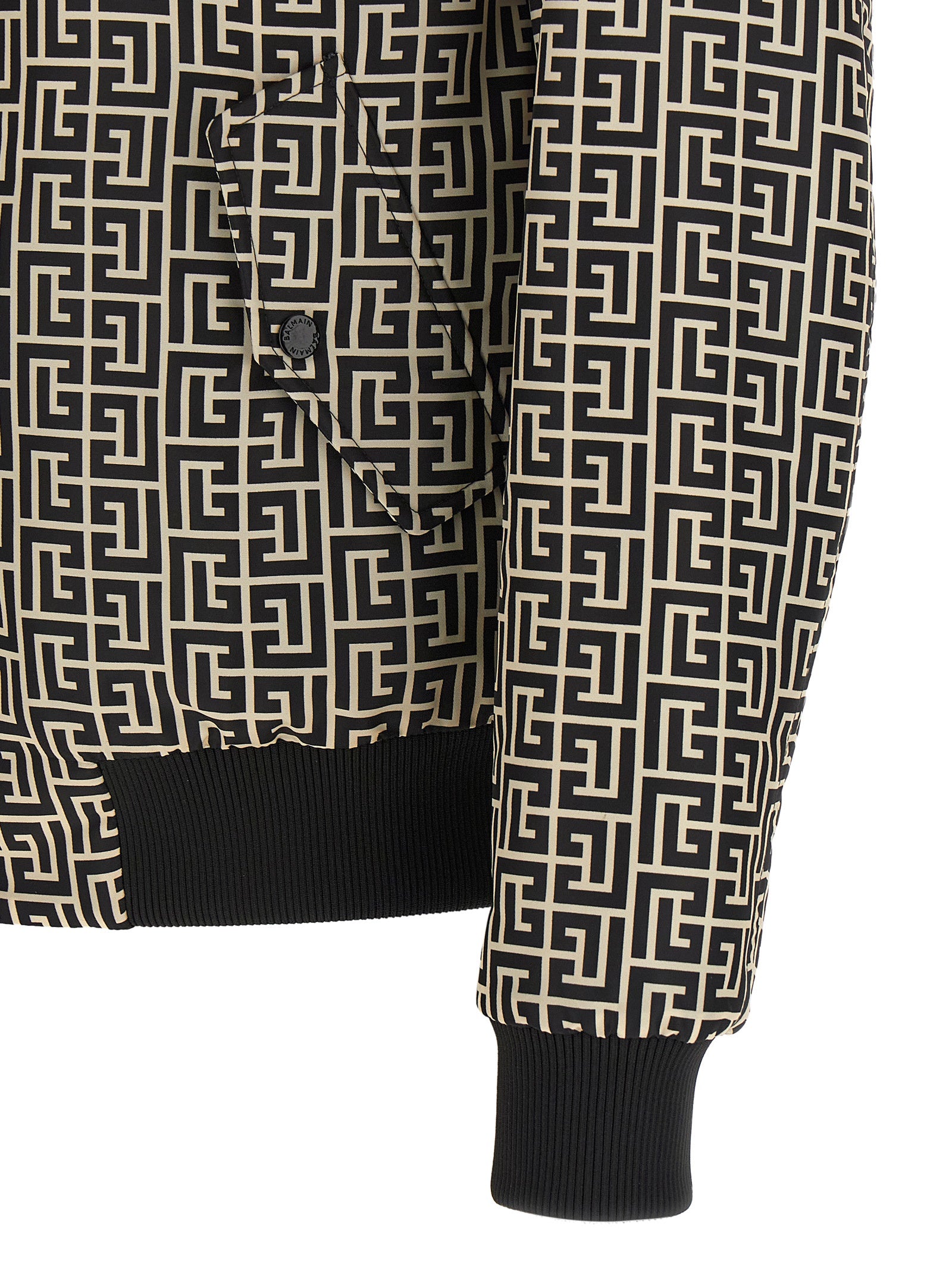 Balmain Bomber aus schwarzem Polyamid