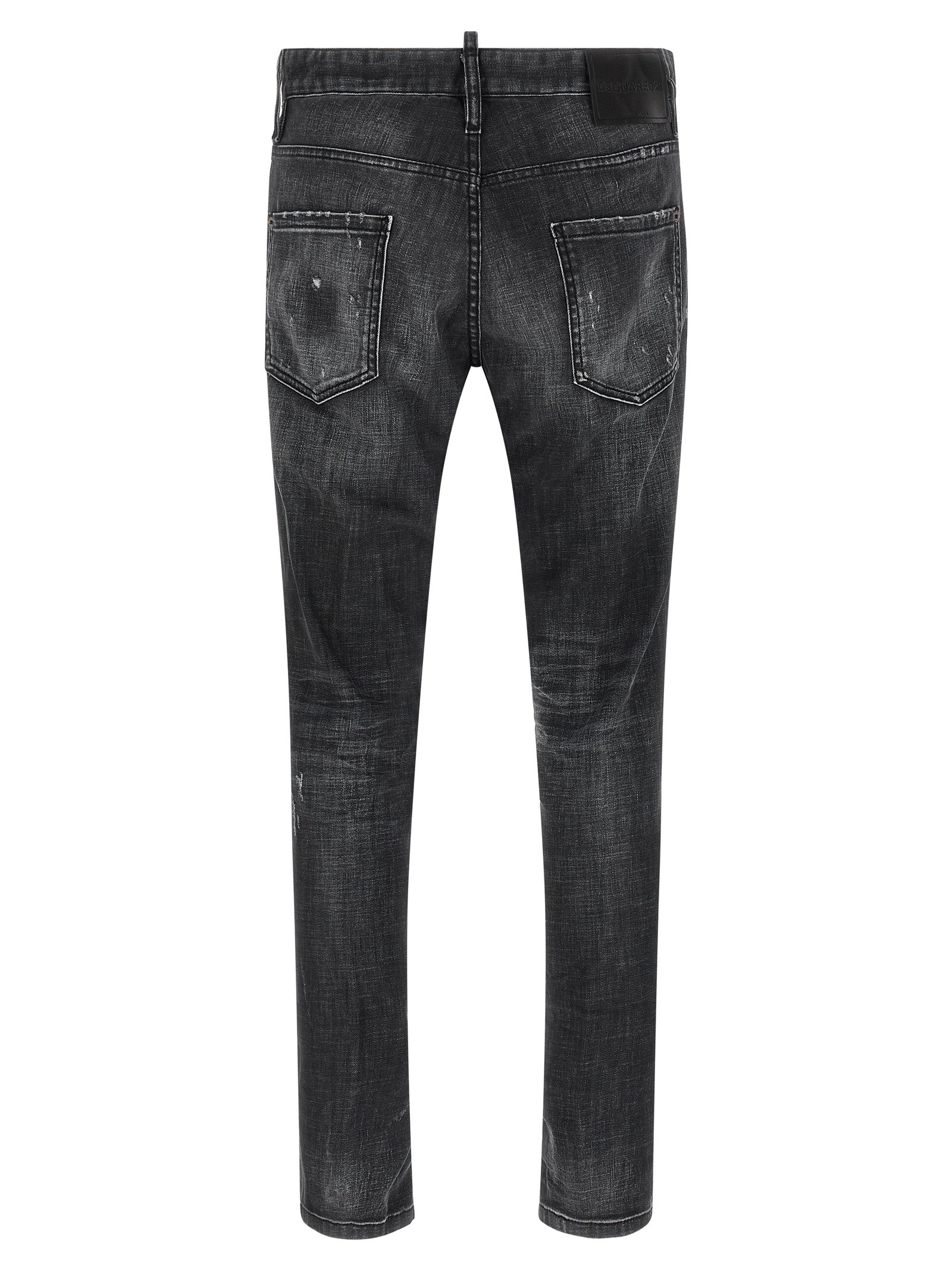 Jean en denim de coton noir Dsquared²