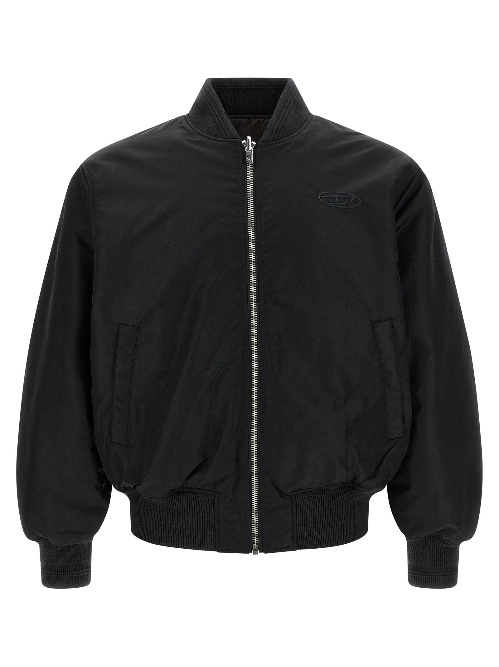Diesel Schwarze Polyamid Bomberjacke