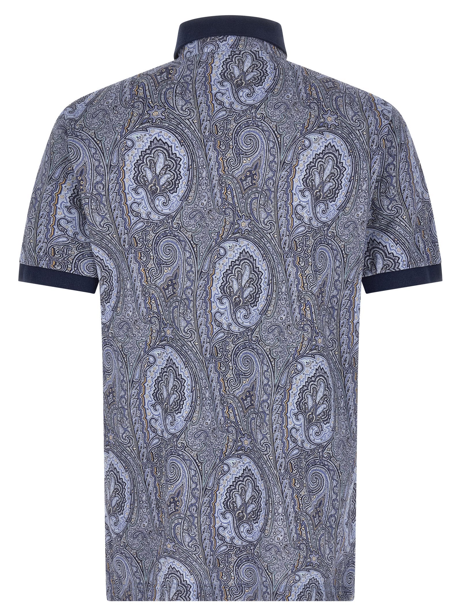 Polo en coton bleu Etro