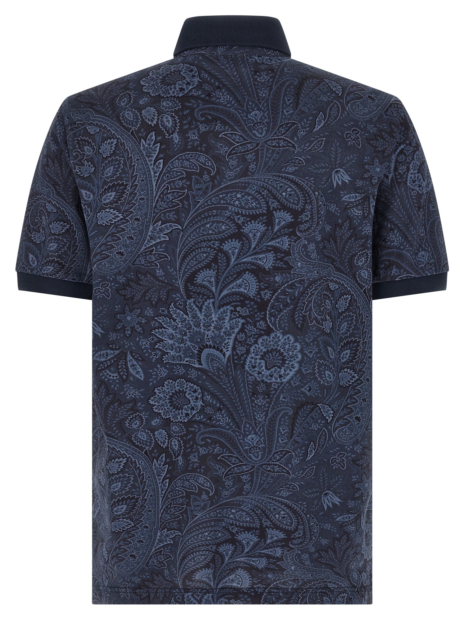 Polo en coton bleu Etro