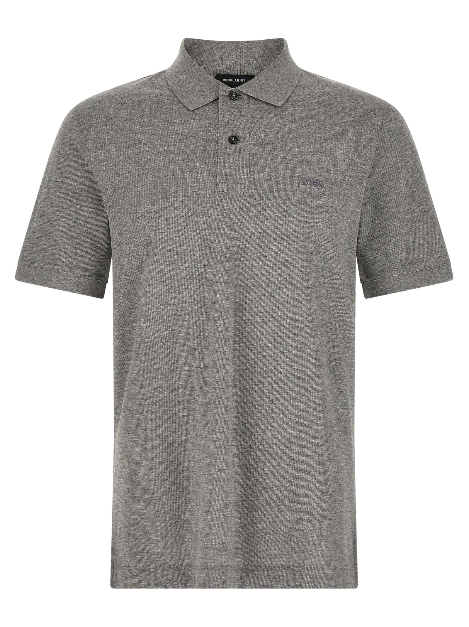 Gray Cotton Polo Shirt