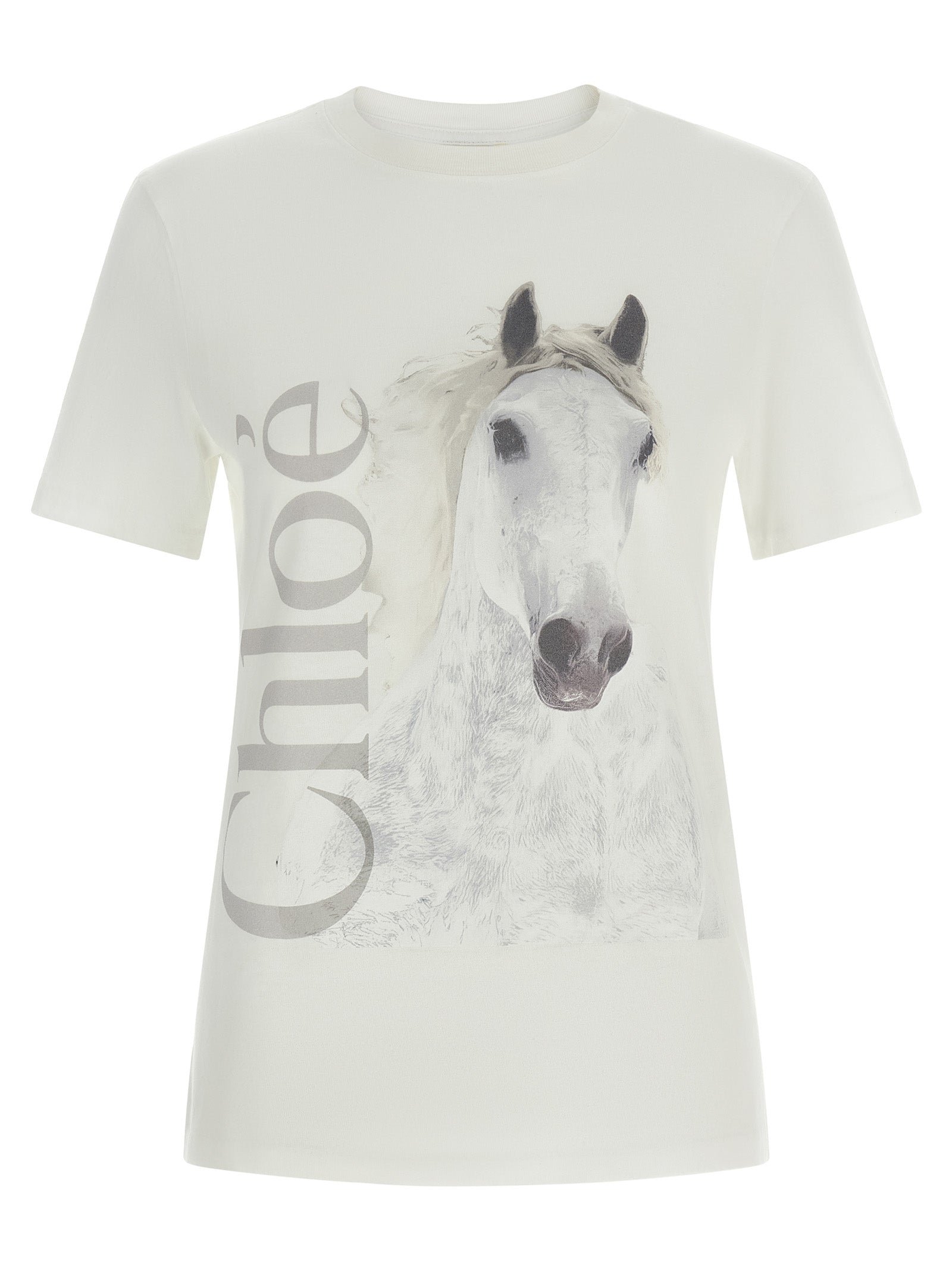 T-shirt en coton blanc Chloé