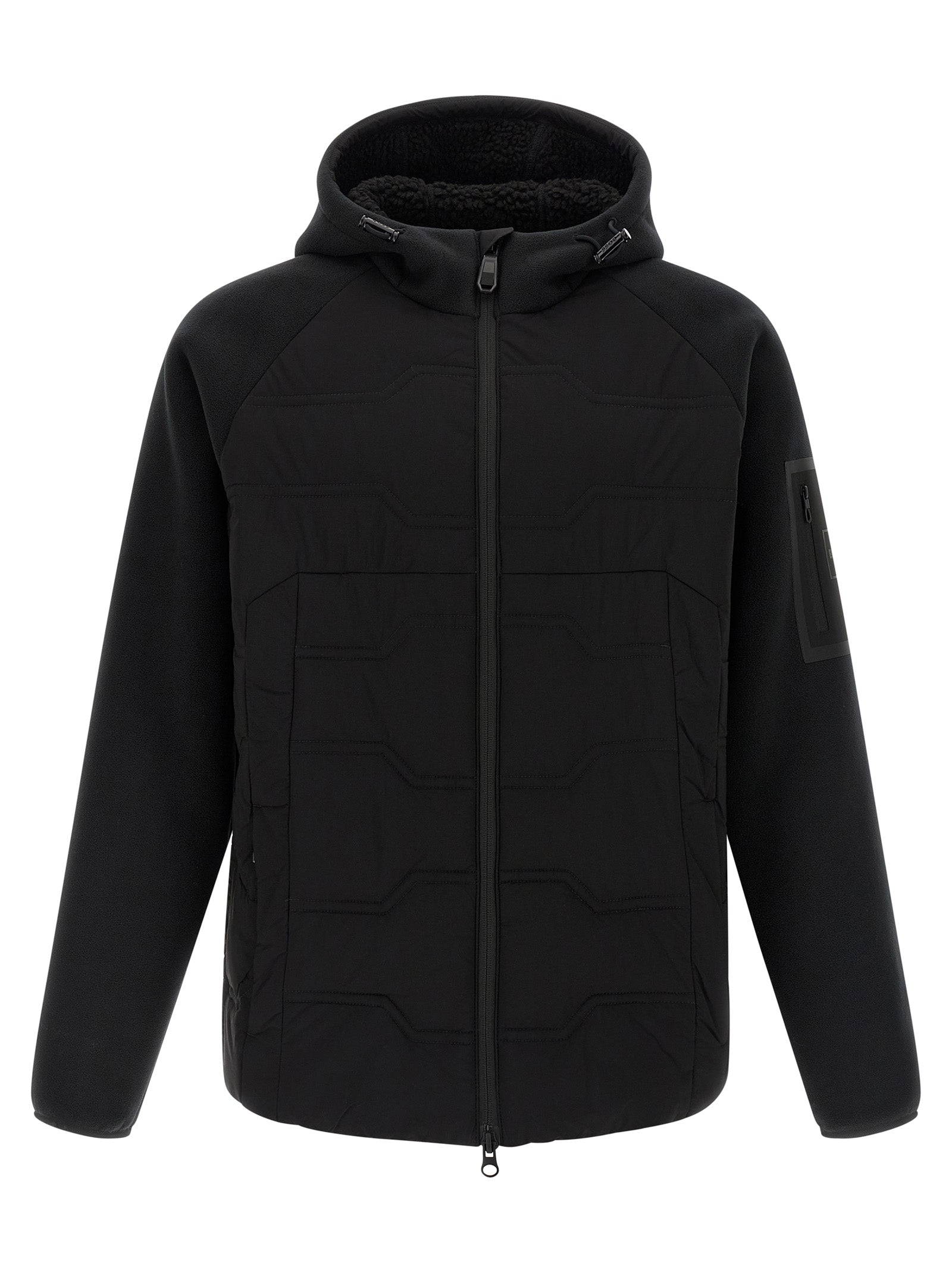 Black Polyester Shell Jacket