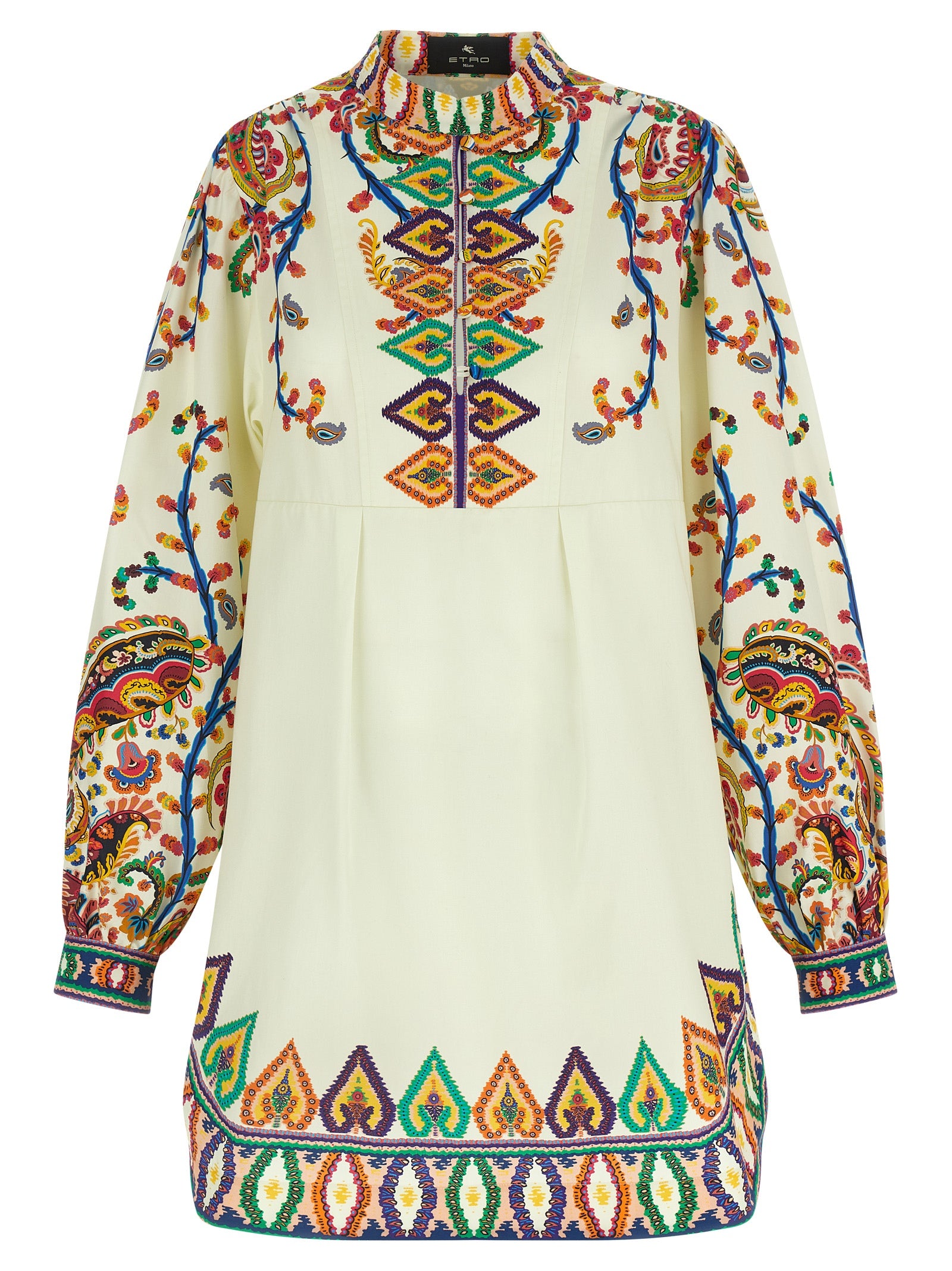 Multicolor Cotton Short Dress