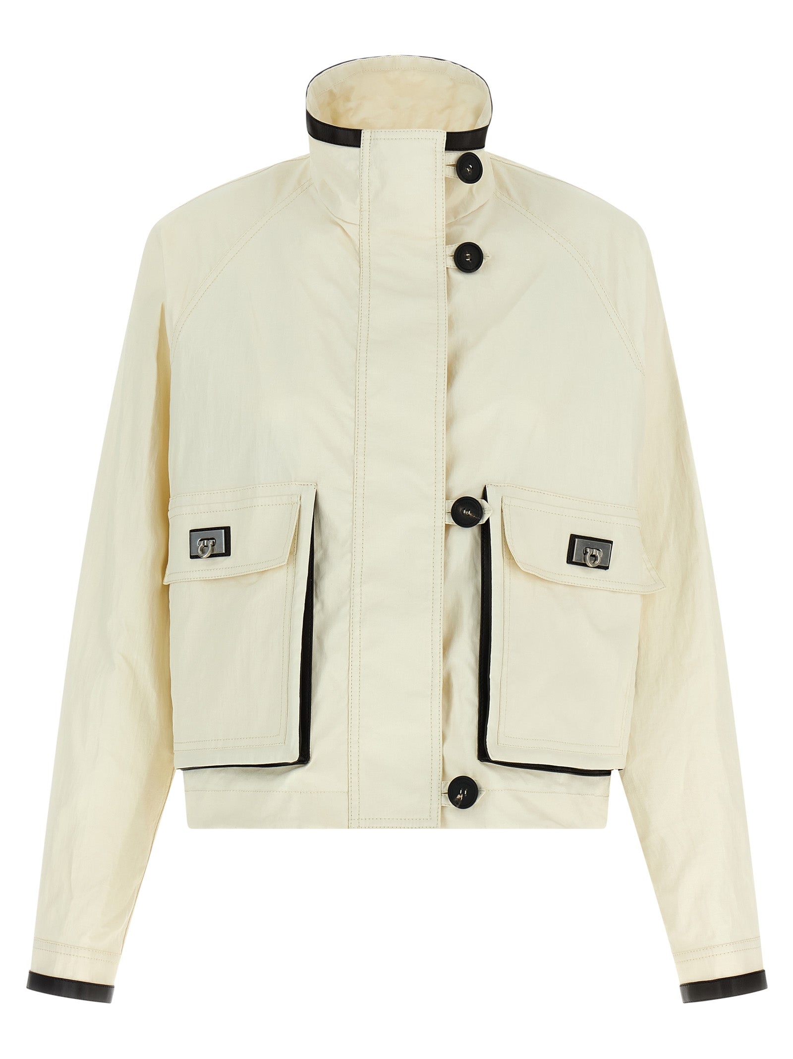 Veste longue Ferragamo en lin blanc