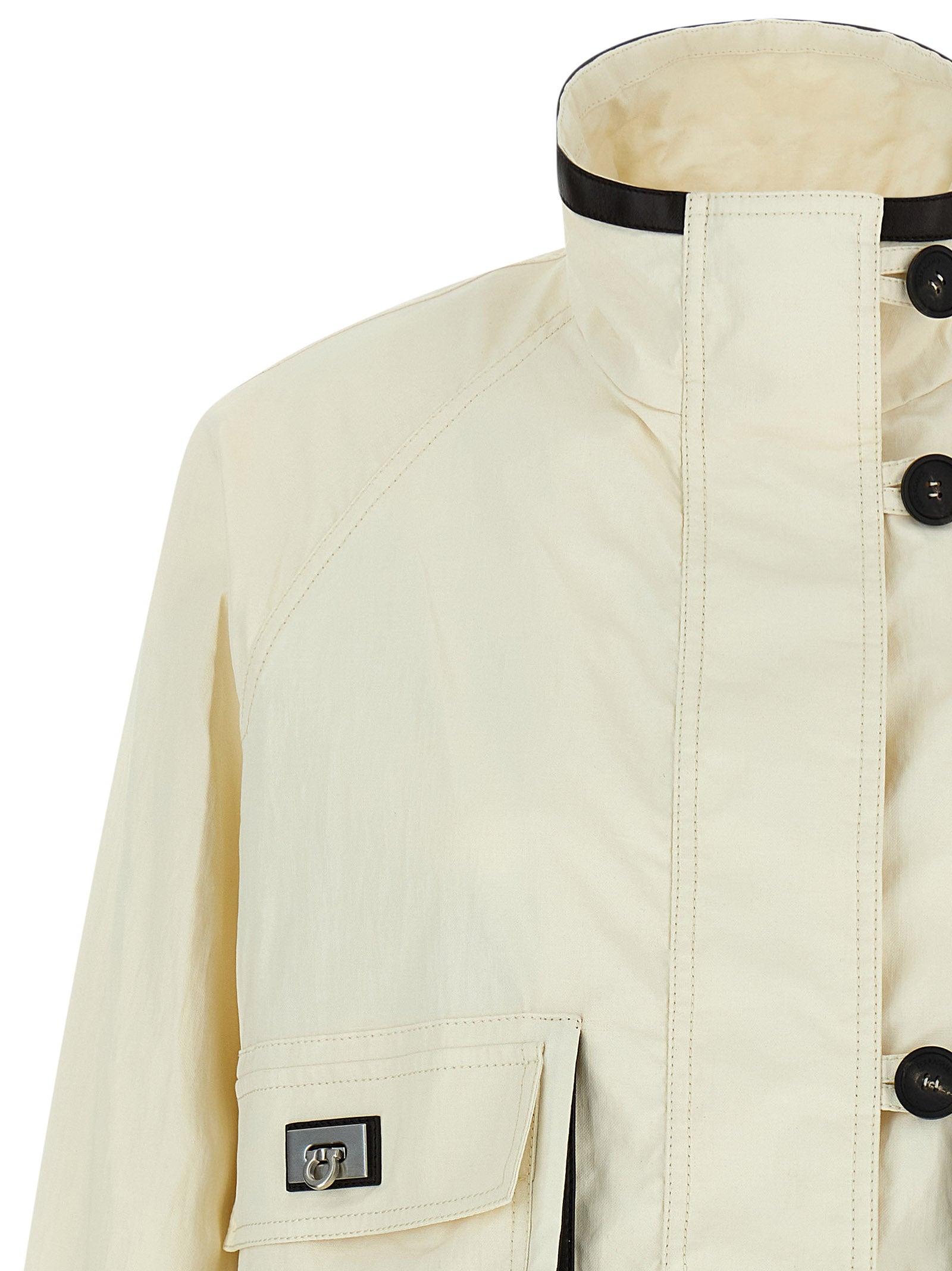 Veste longue Ferragamo en lin blanc