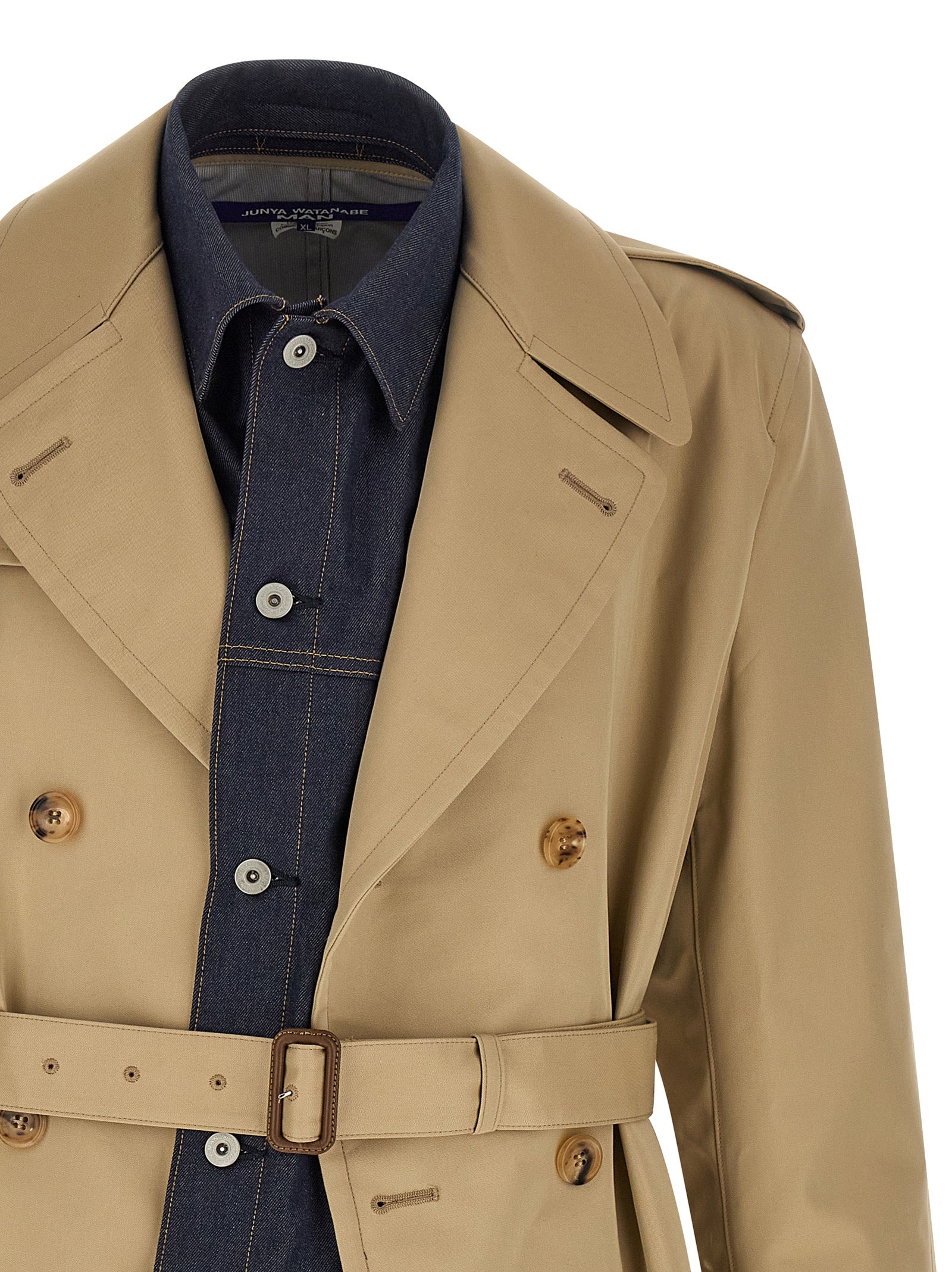 Manteau en coton beige Junya Watanabe