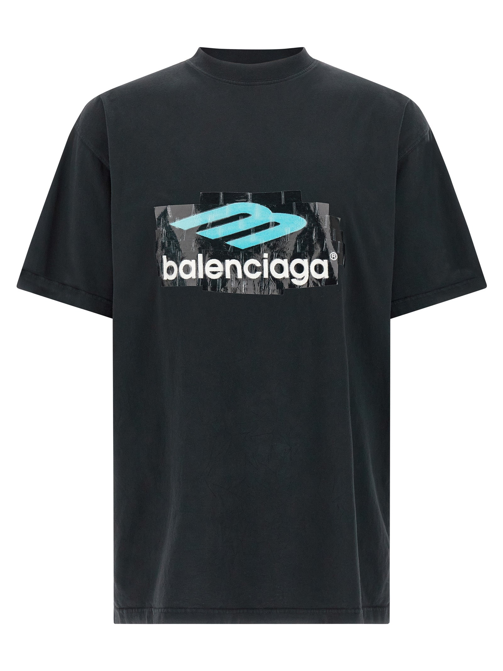T-shirt Balenciaga en coton noir
