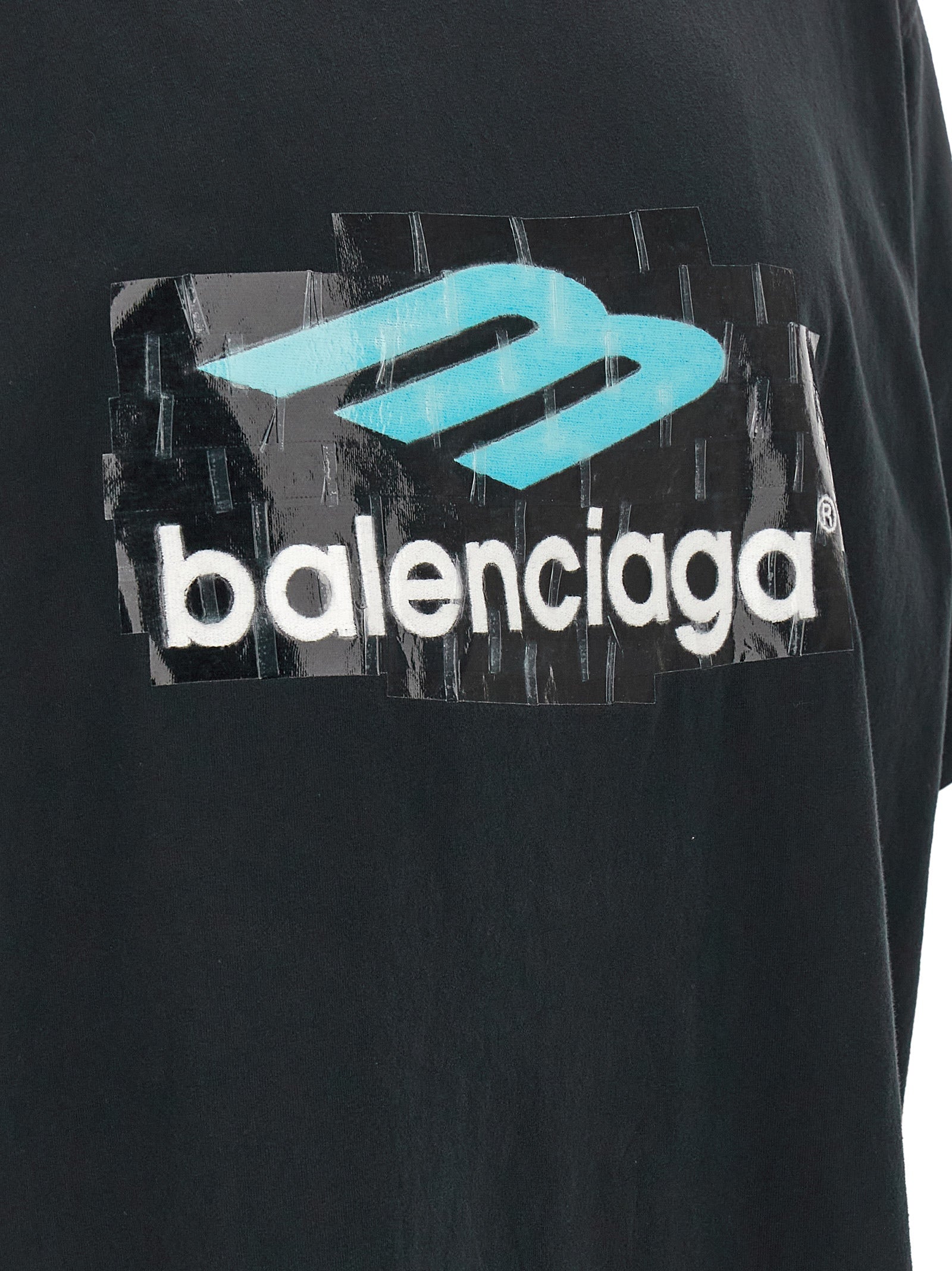 T-shirt Balenciaga en coton noir