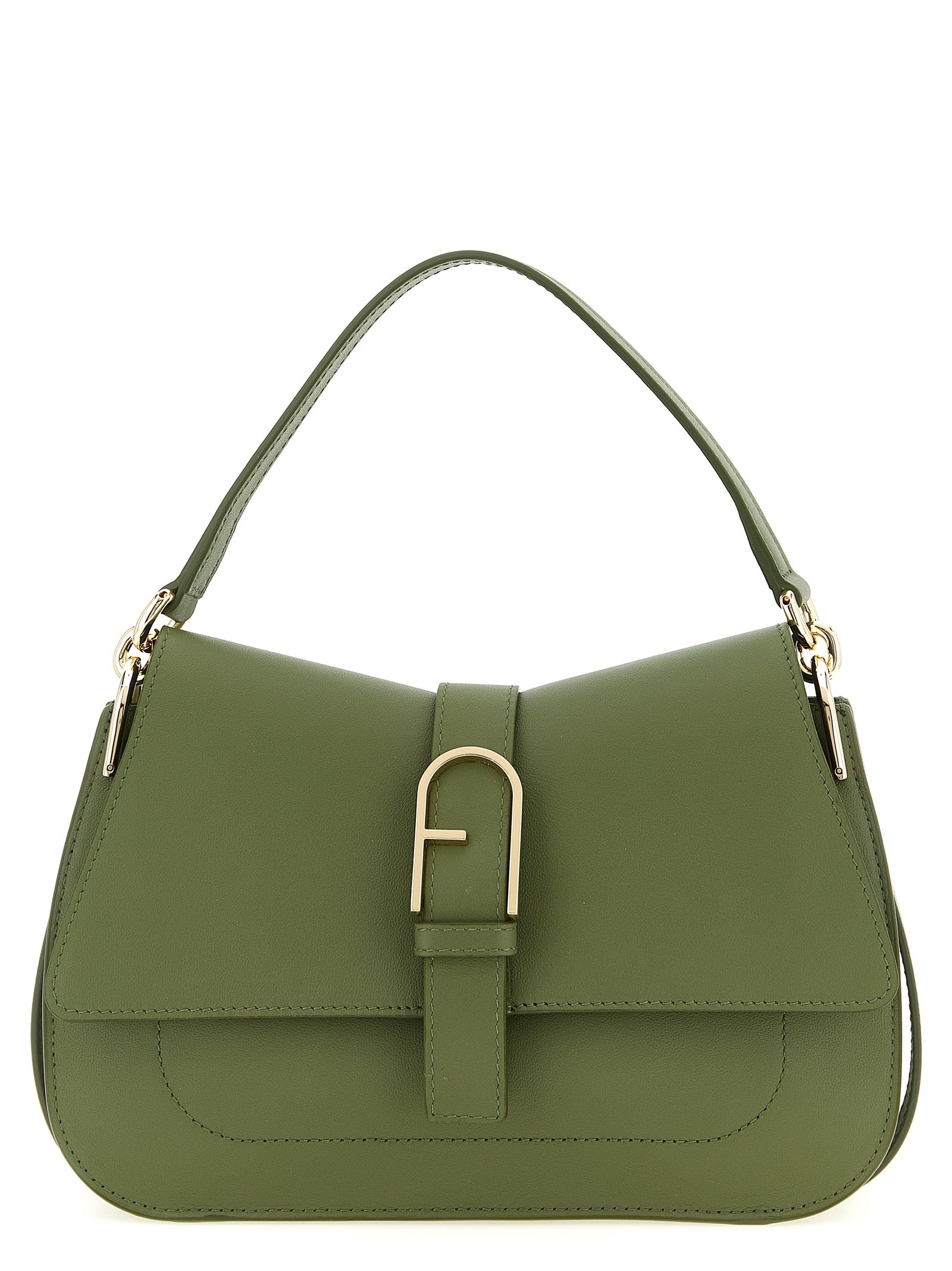 Furla Green Flow M Shoulder Bag Calf Leather