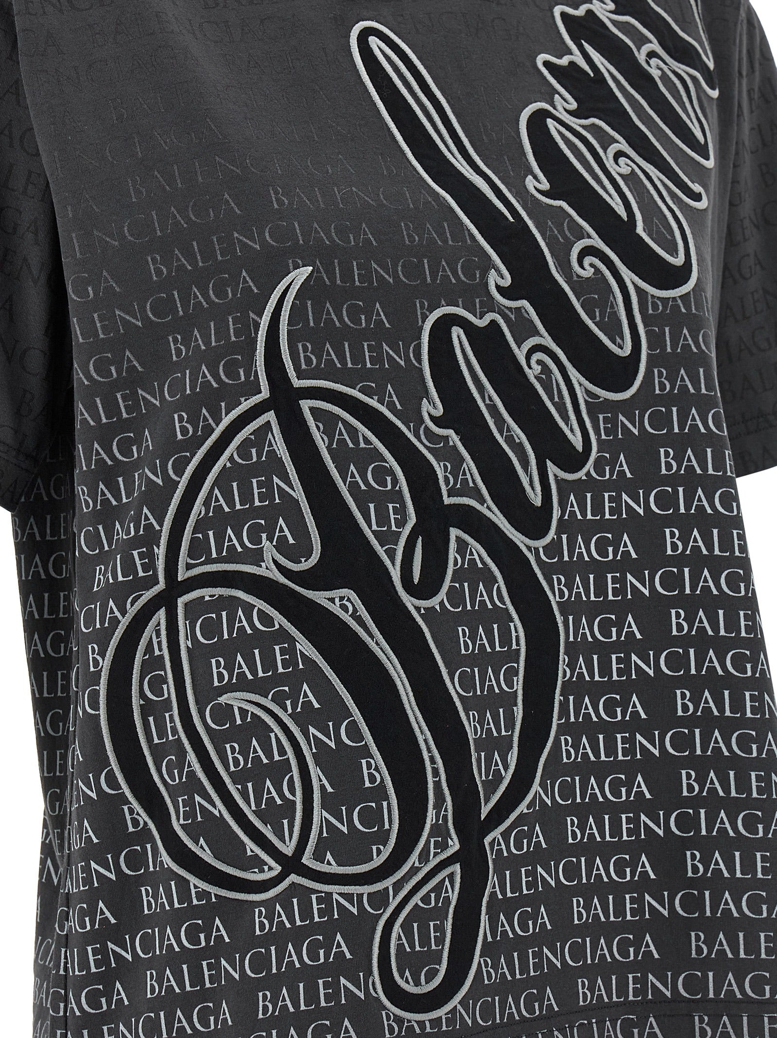 T-shirt Balenciaga en coton noir