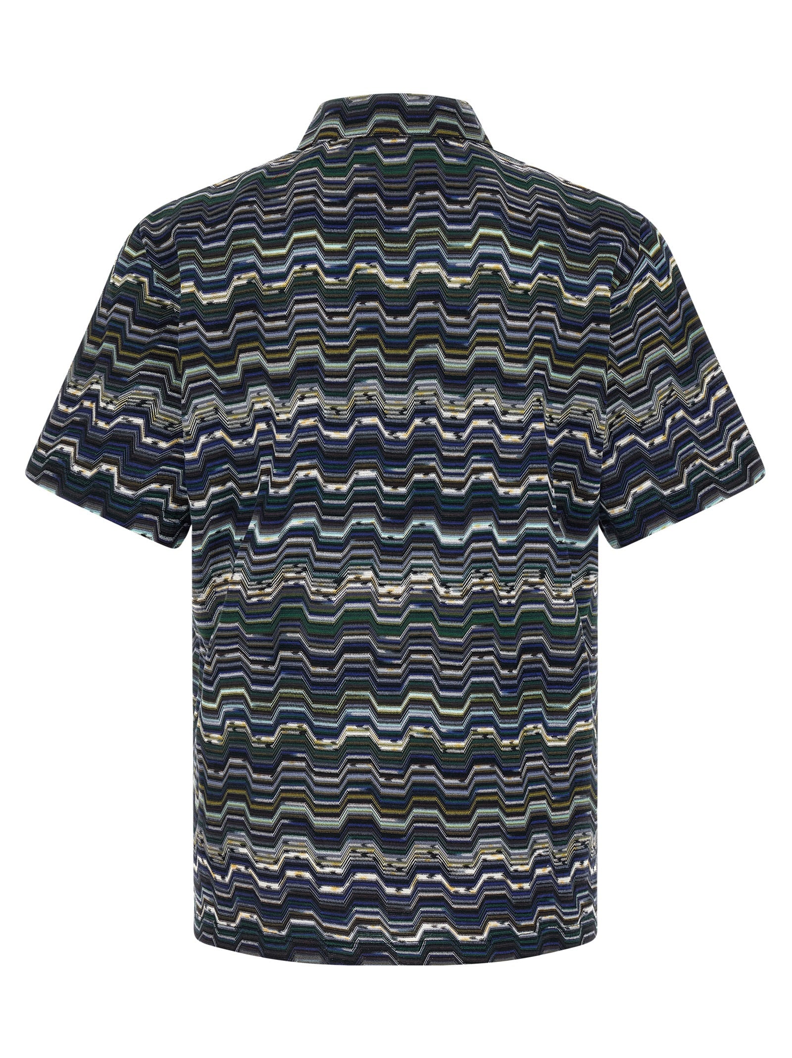 Polo Missoni en coton bleu