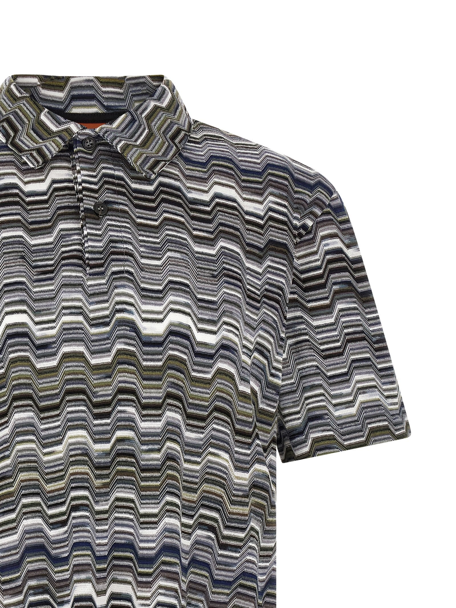 Bicolor Cotton Polo Shirt