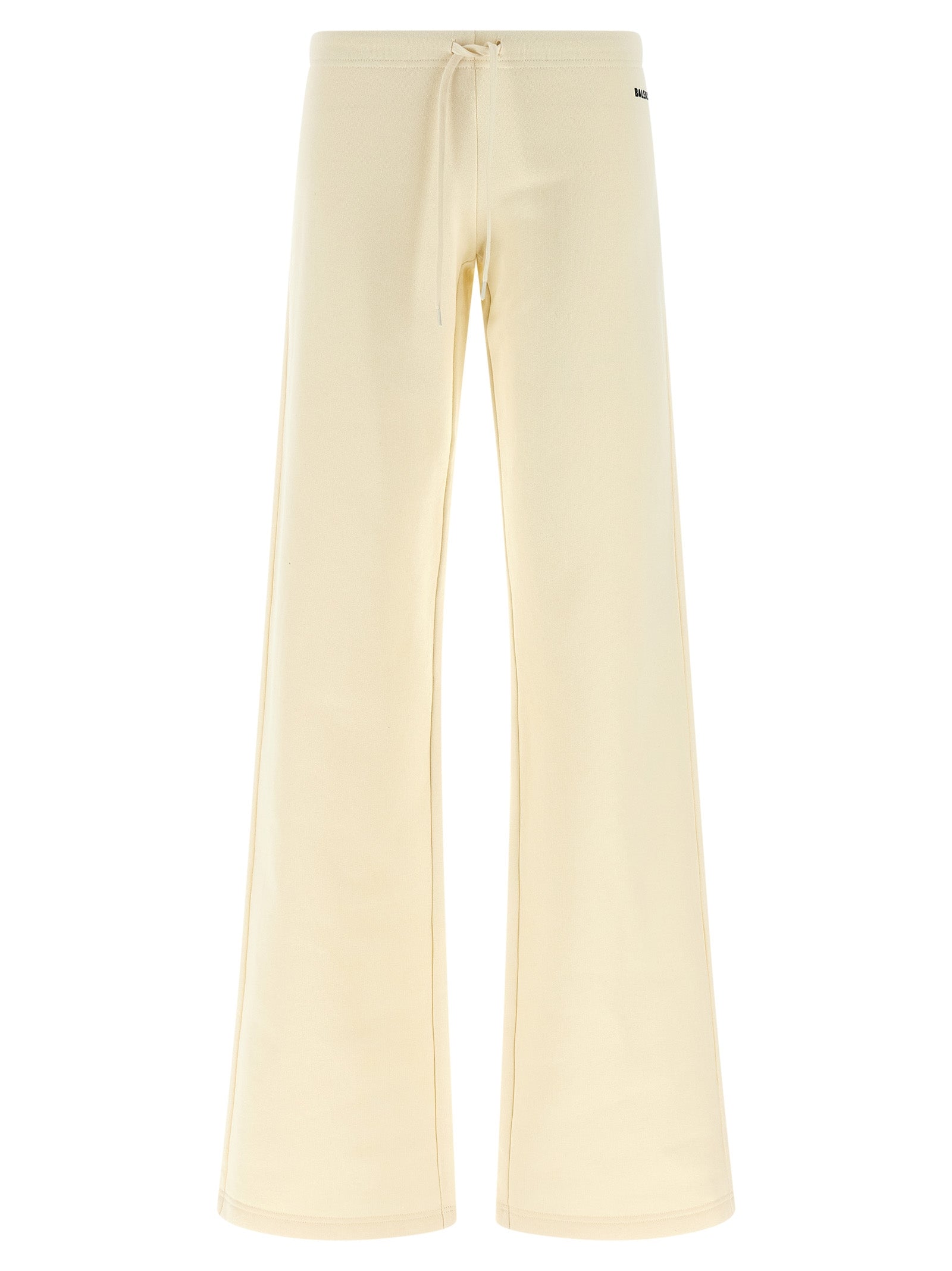 White Cotton Flared Pants
