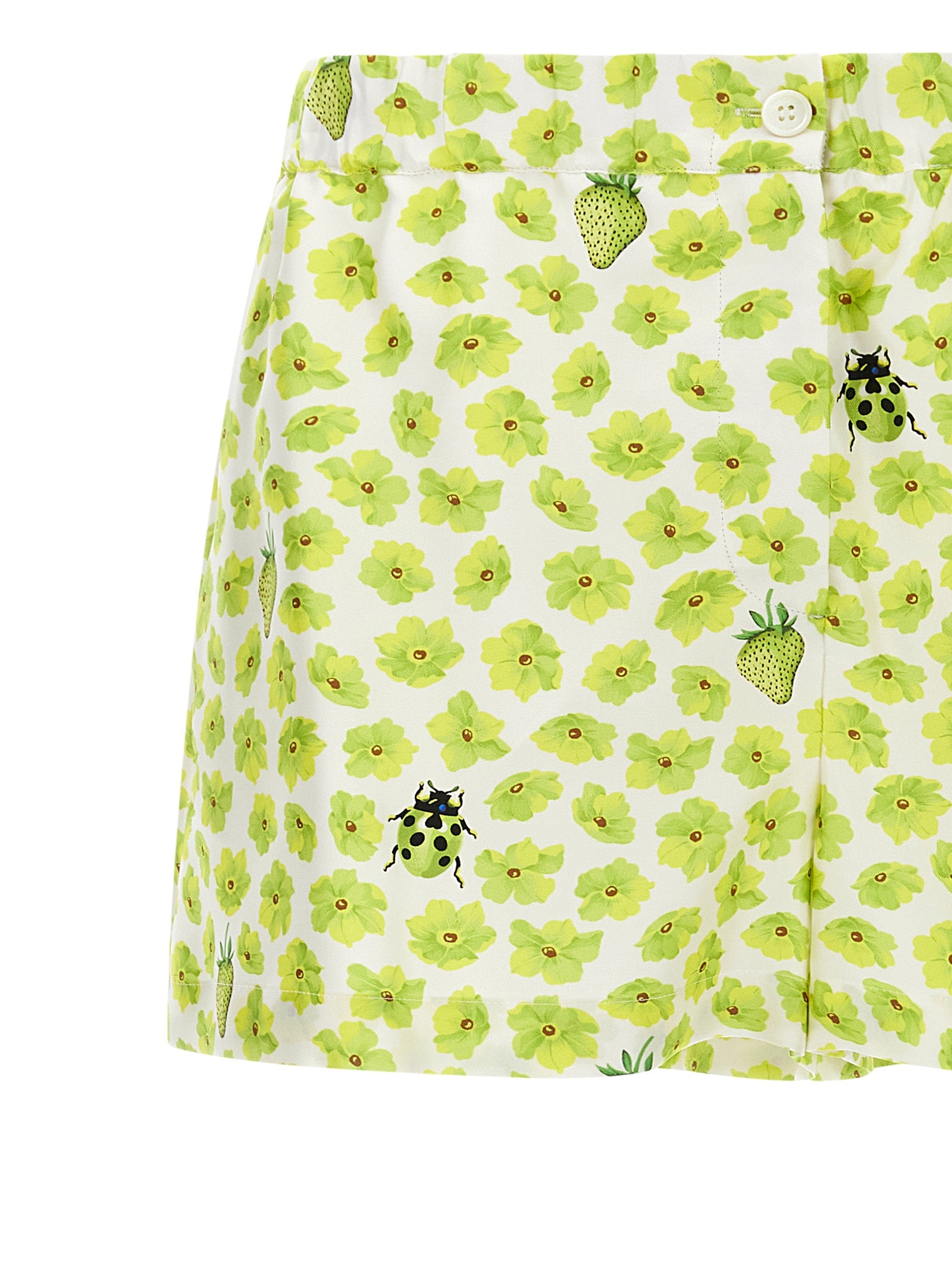Multicolor Silk Bermuda Shorts