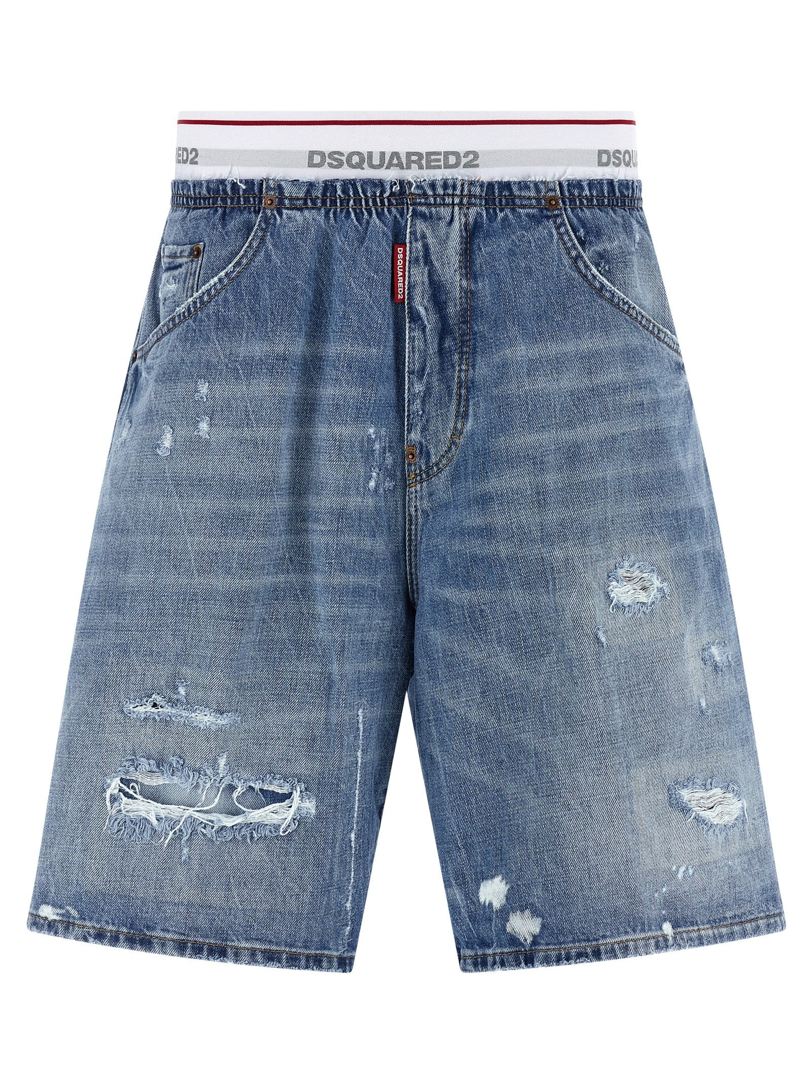 Shorts Bermuda Dsquared² en coton bleu
