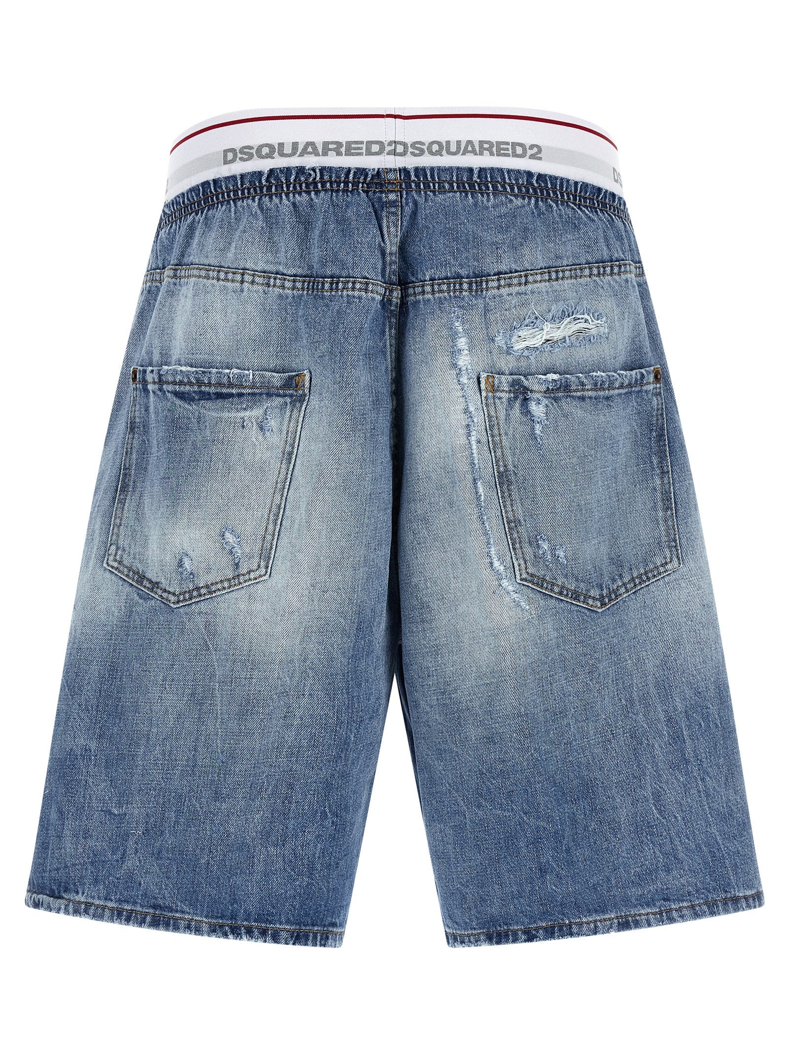 Shorts Bermuda Dsquared² en coton bleu