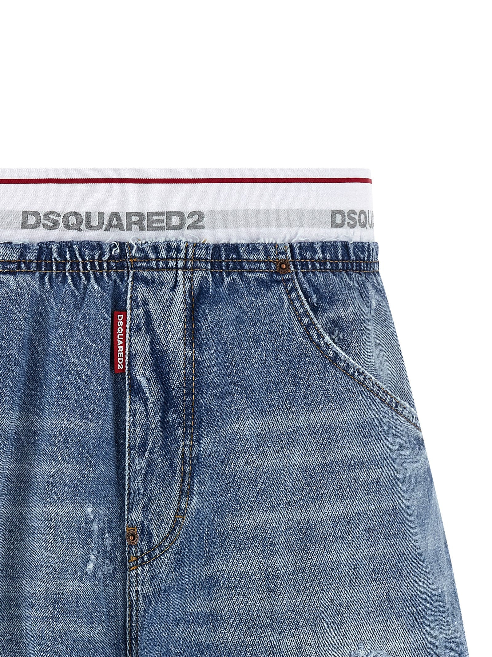 Shorts Bermuda Dsquared² en coton bleu