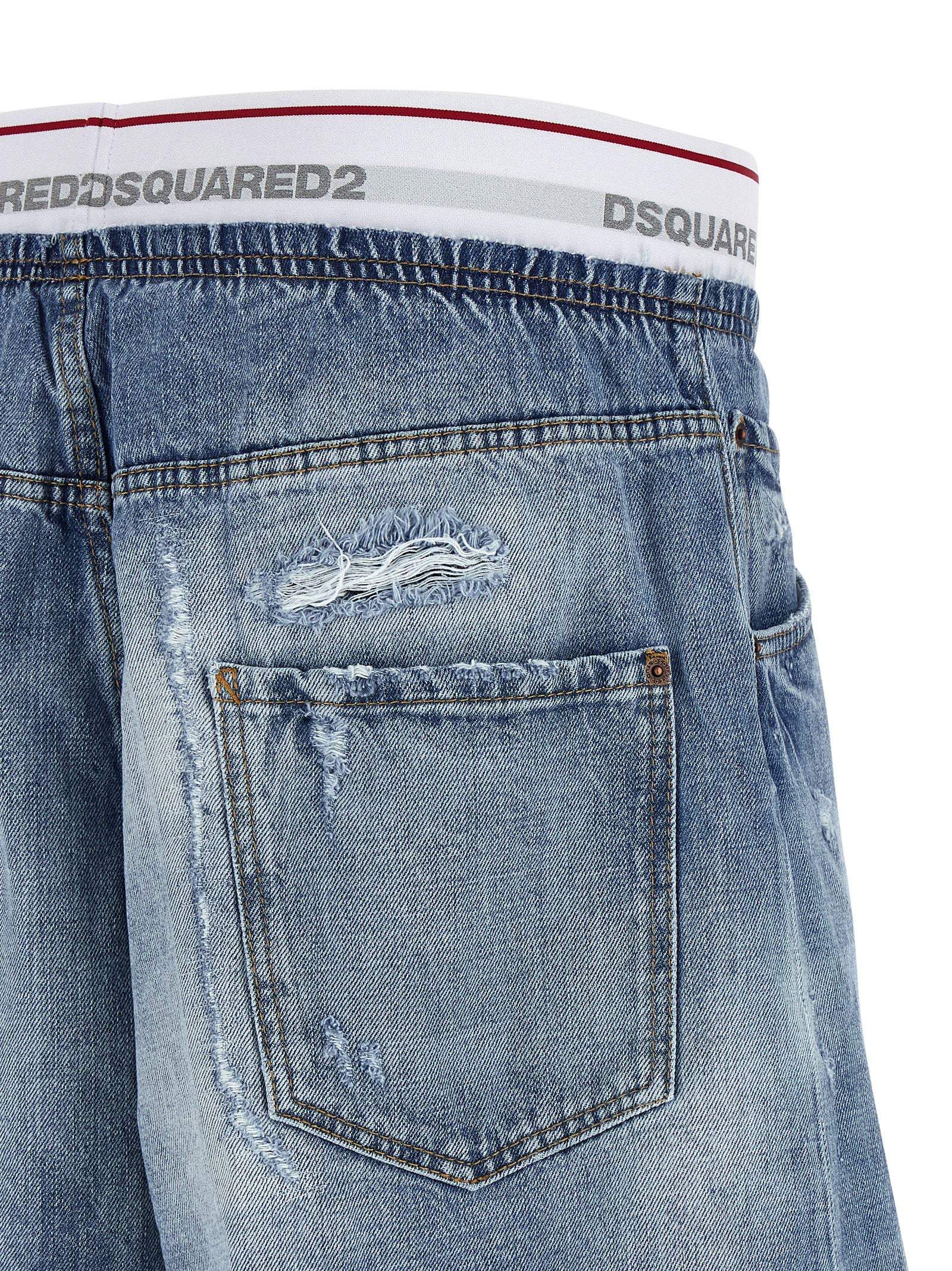 Shorts Bermuda Dsquared² en coton bleu