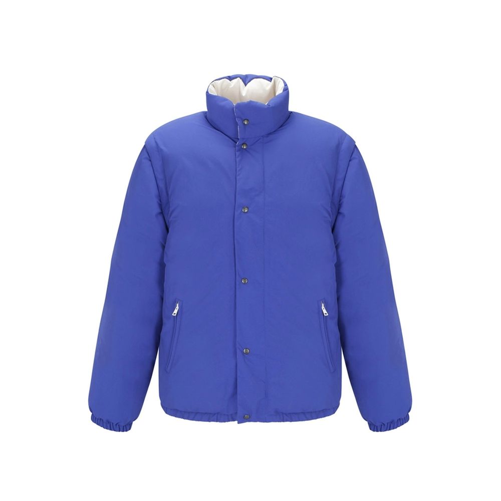 Blauer Polyamidmantel