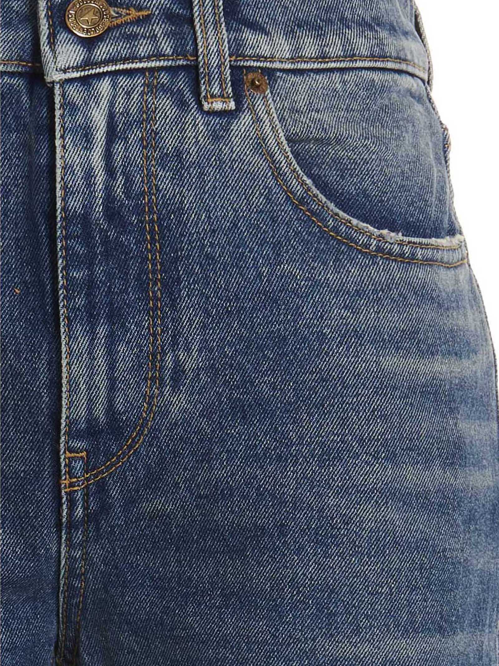 Golden Goose Blaue Schlagjeans aus Baumwolle
