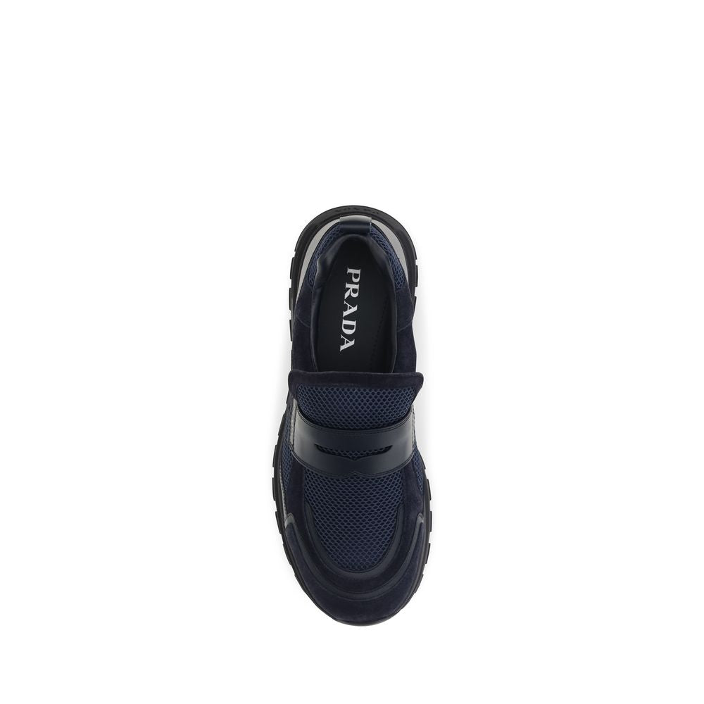 Blaue Kalbsleder-Sportschuhe aus Bos Taurus