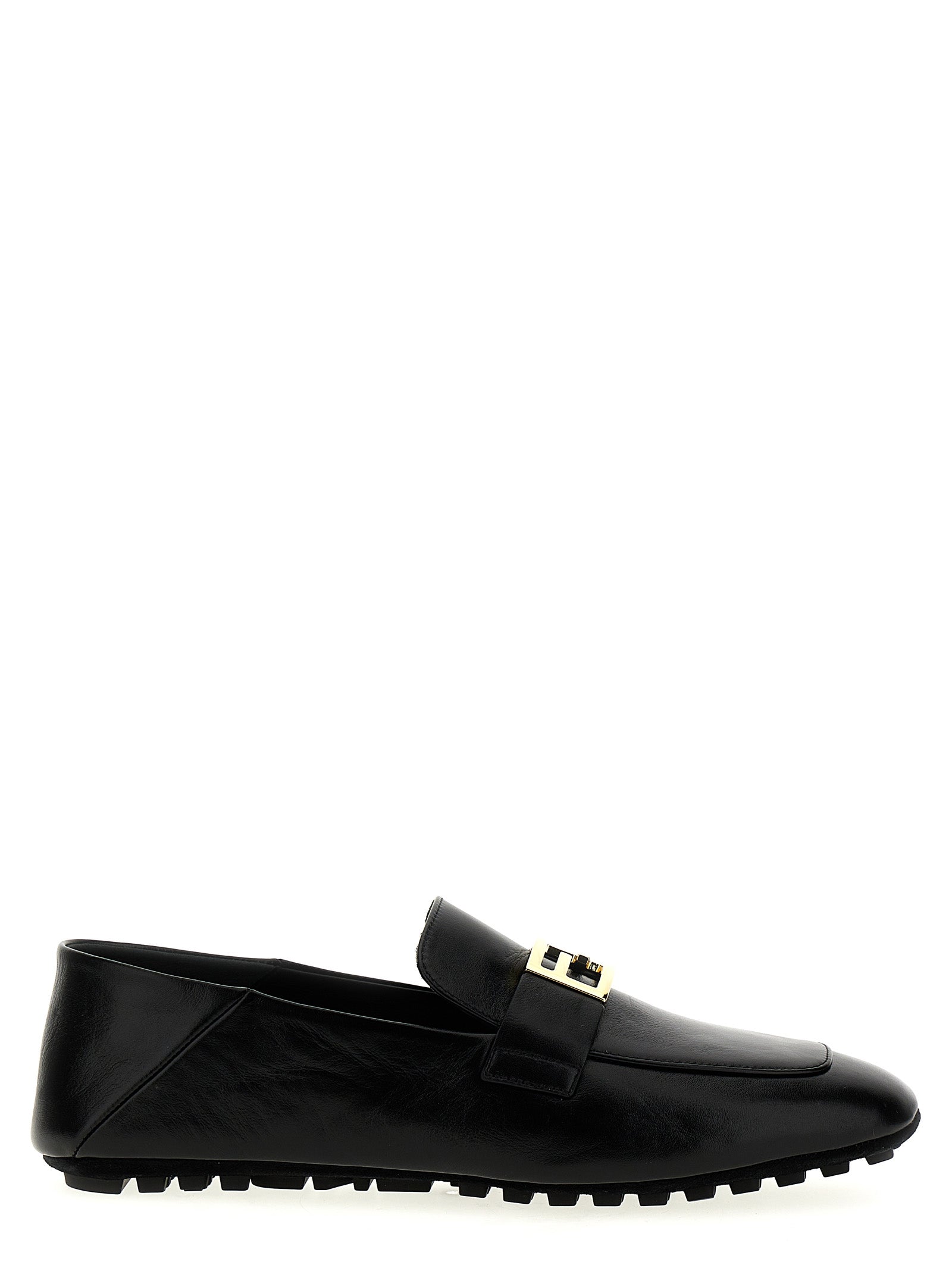 Fendi Black Baguette Lambskin Loafers
