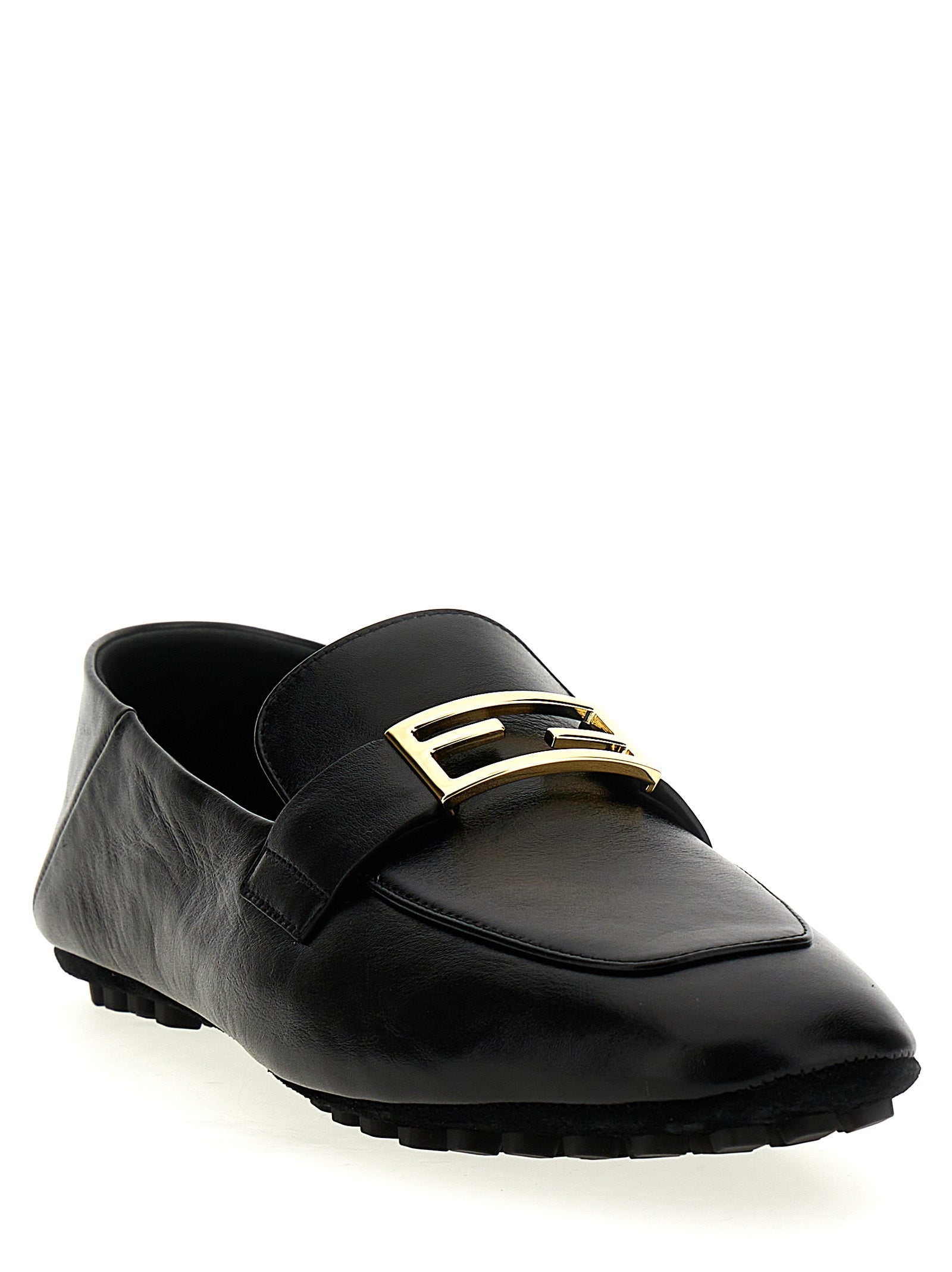 Fendi Black Baguette Lambskin Loafers