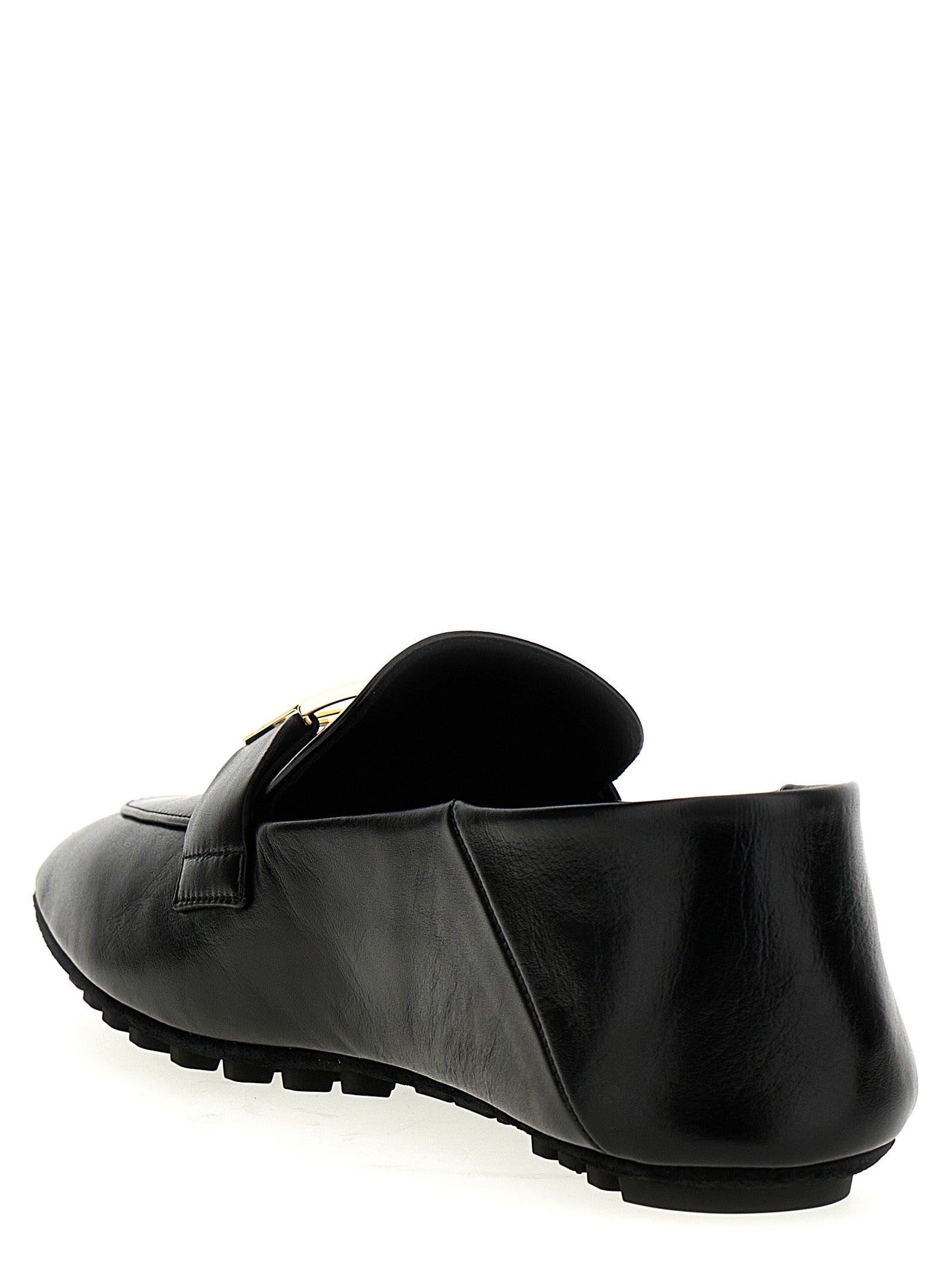 Fendi Black Baguette Lambskin Loafers