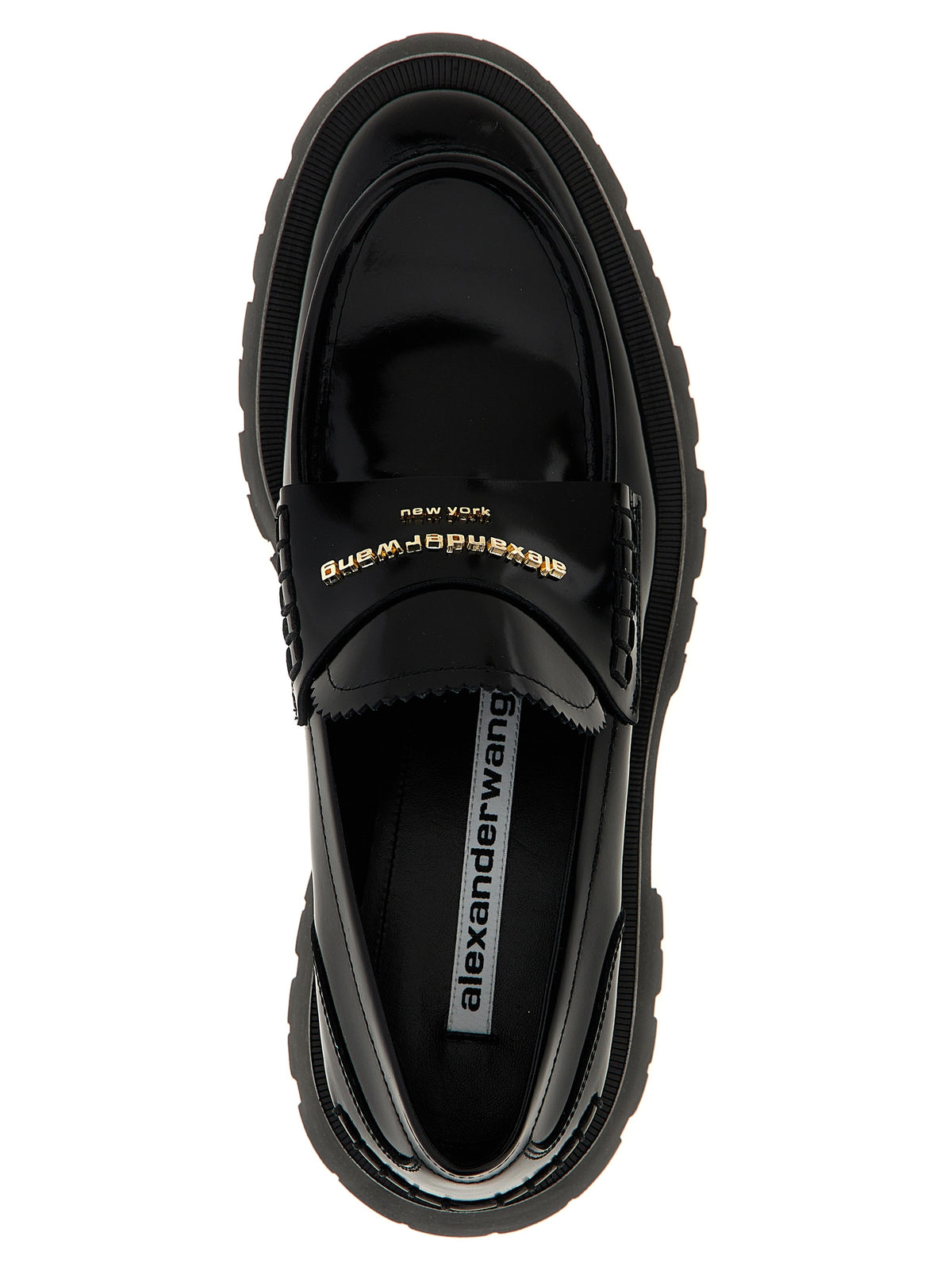 Alexander Wang Slipper-Loafer aus schwarzem Rindsleder