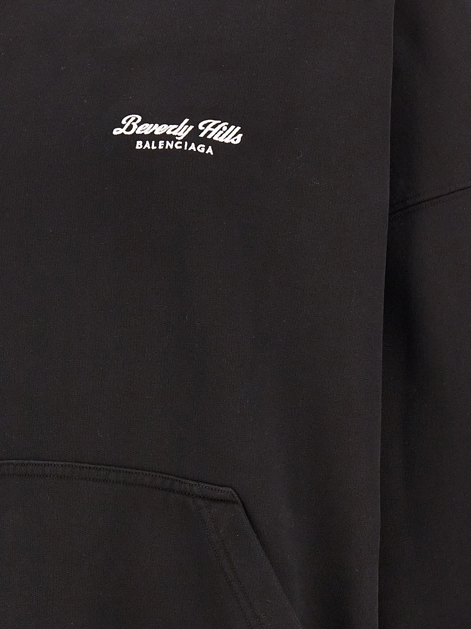 Balenciaga White Black Beverly Hills Cotton Hoodie