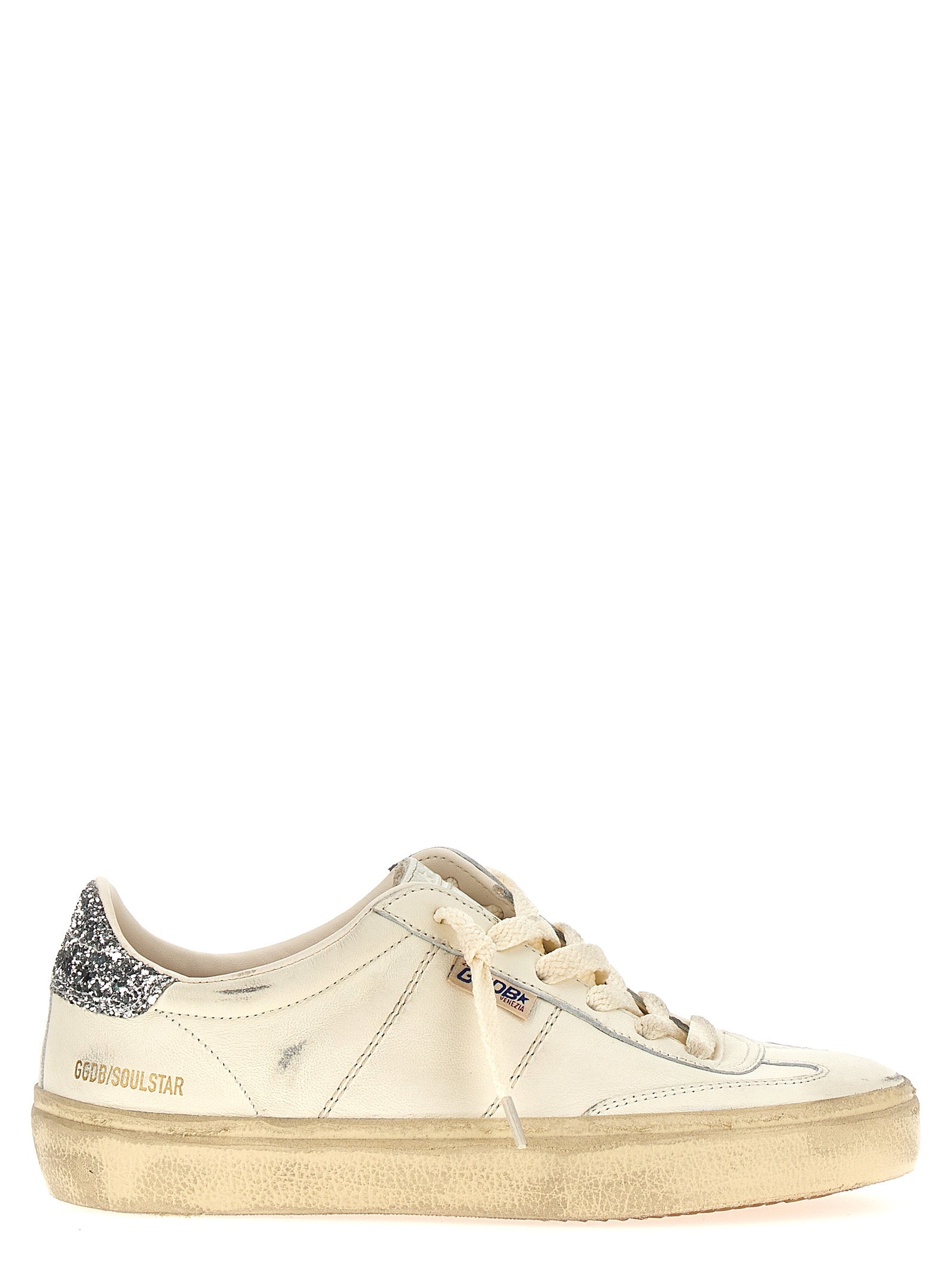 Golden Goose White Soul Star Lambskin Low Top Sneakers