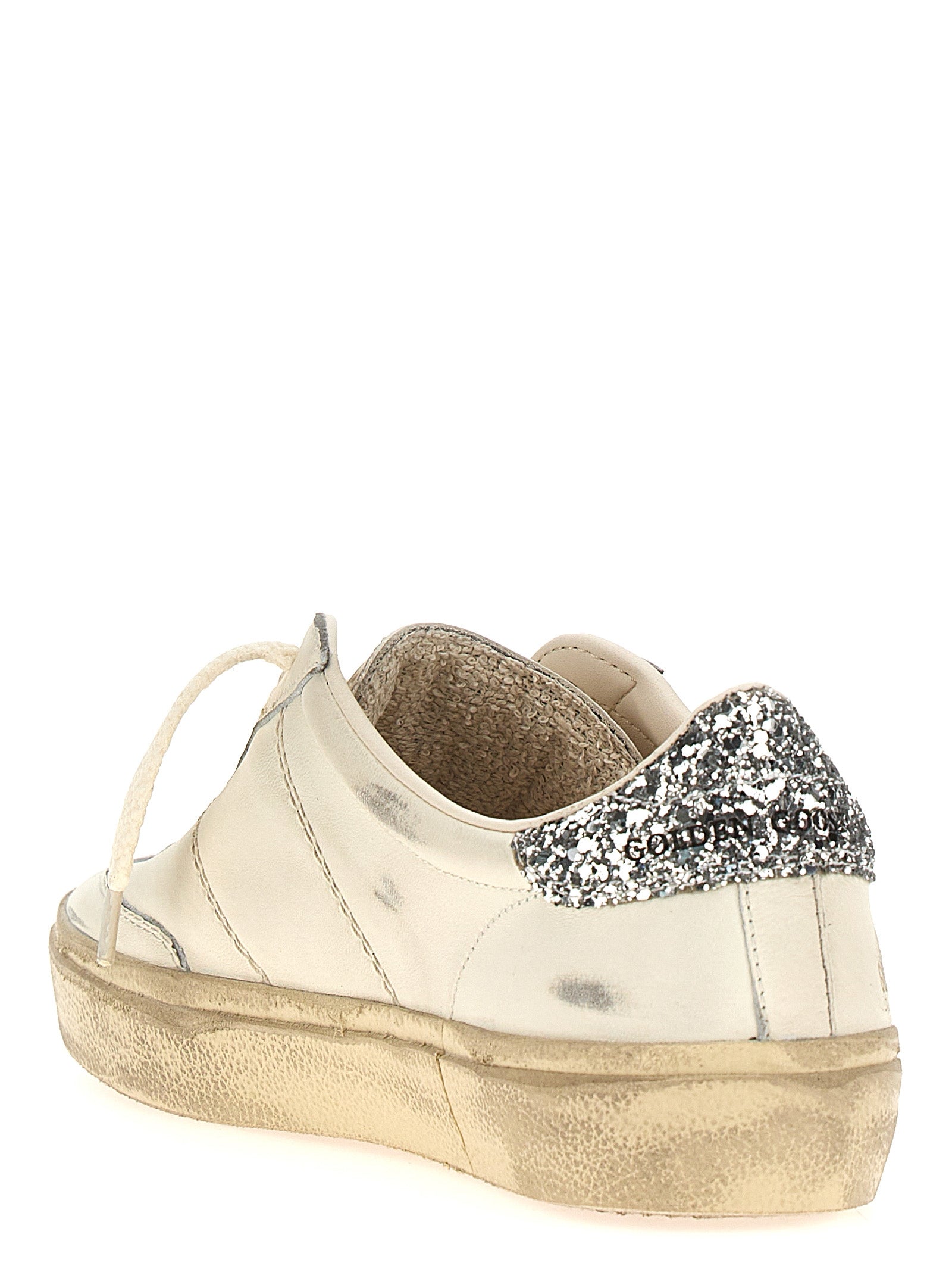 Golden Goose White Soul Star Lambskin Low Top Sneakers