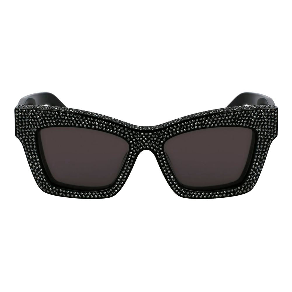 Schwarze Acetat-Sonnenbrille