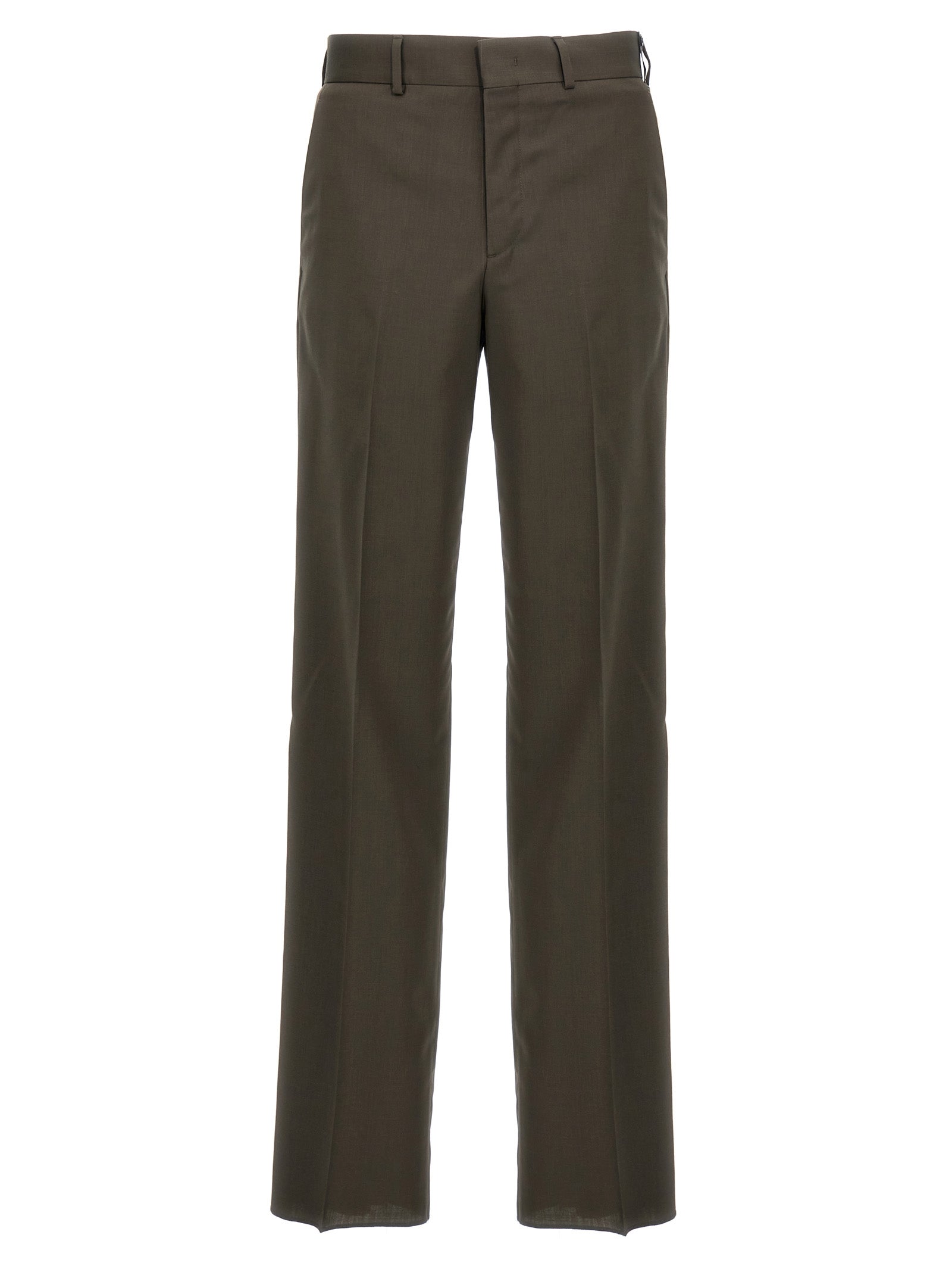Fendi Green Wool Dress Pants
