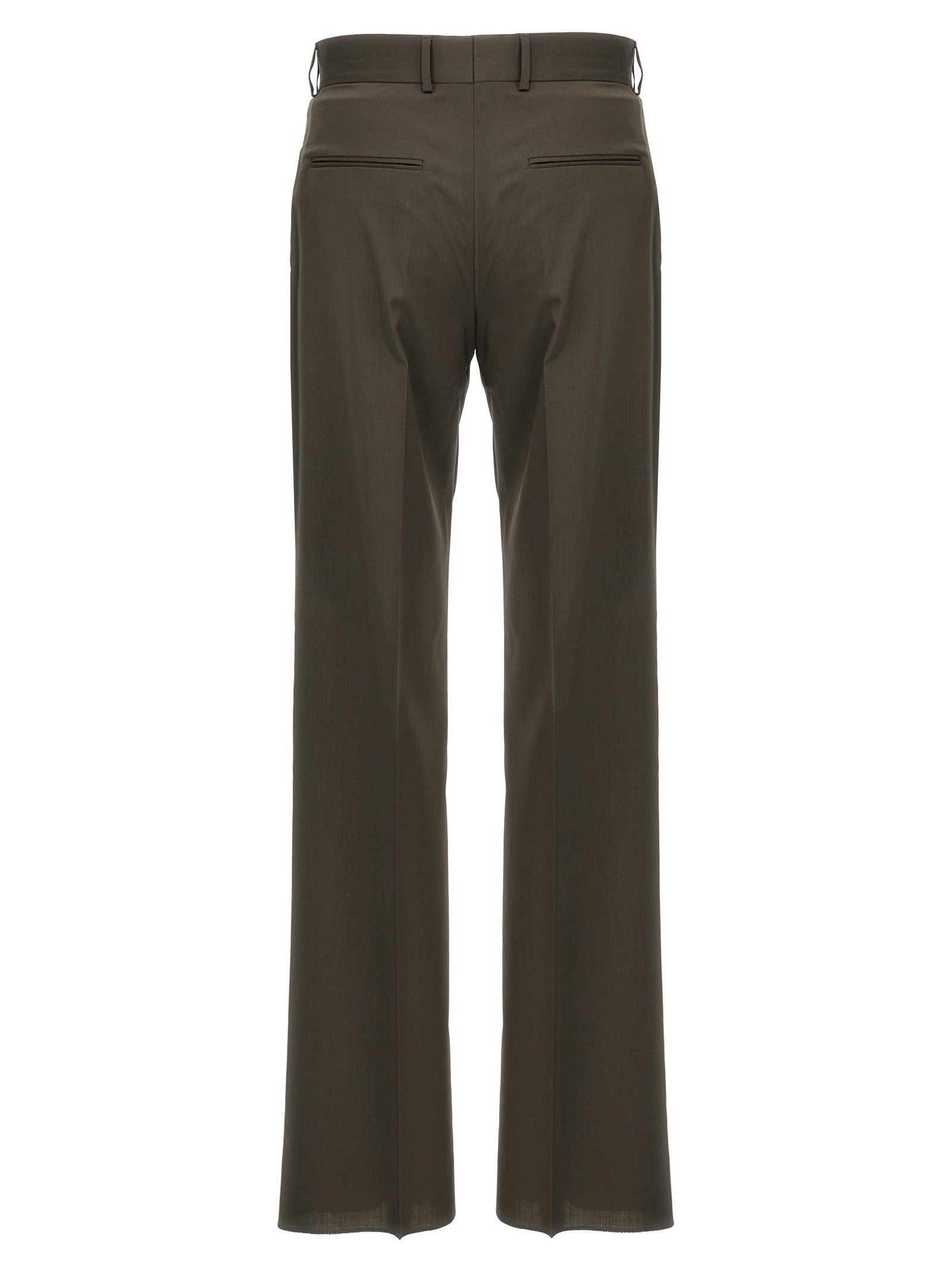 Fendi Green Wool Dress Pants