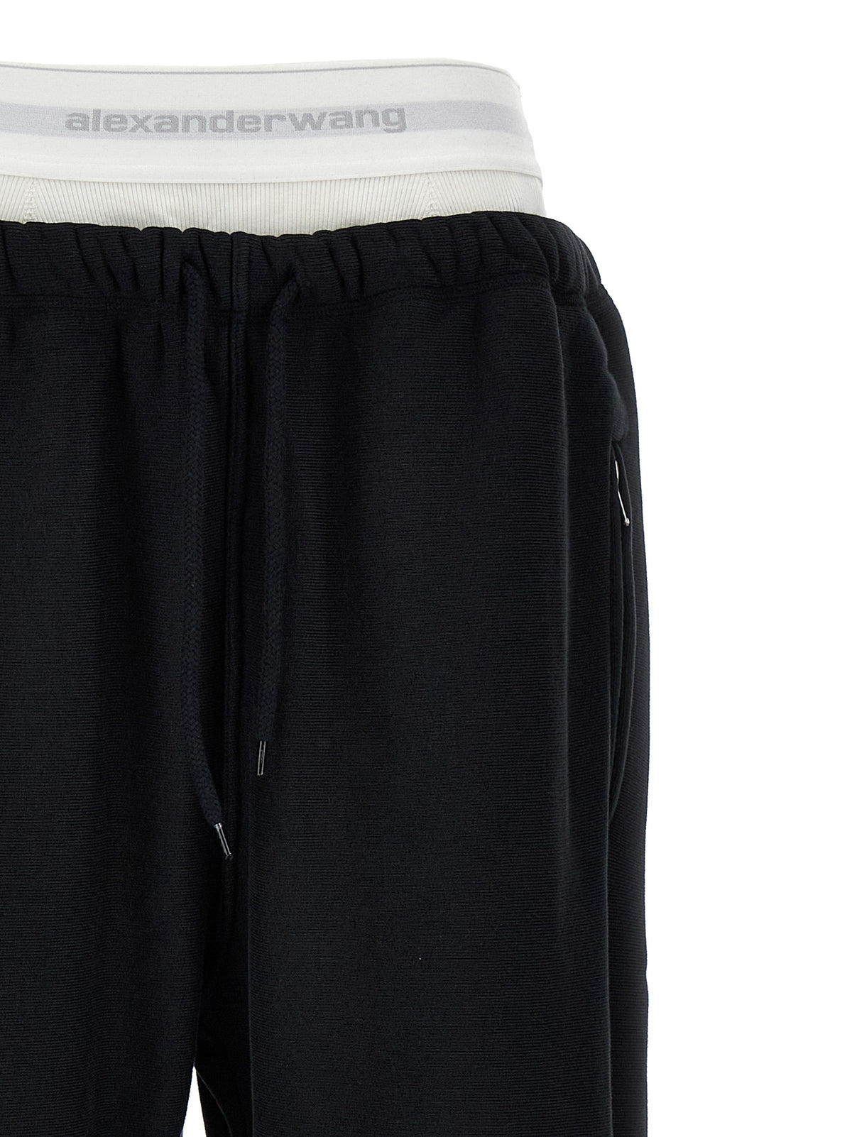 T BY ALEXANDER WANG Black Cotton Joggers (Workout Pants)
