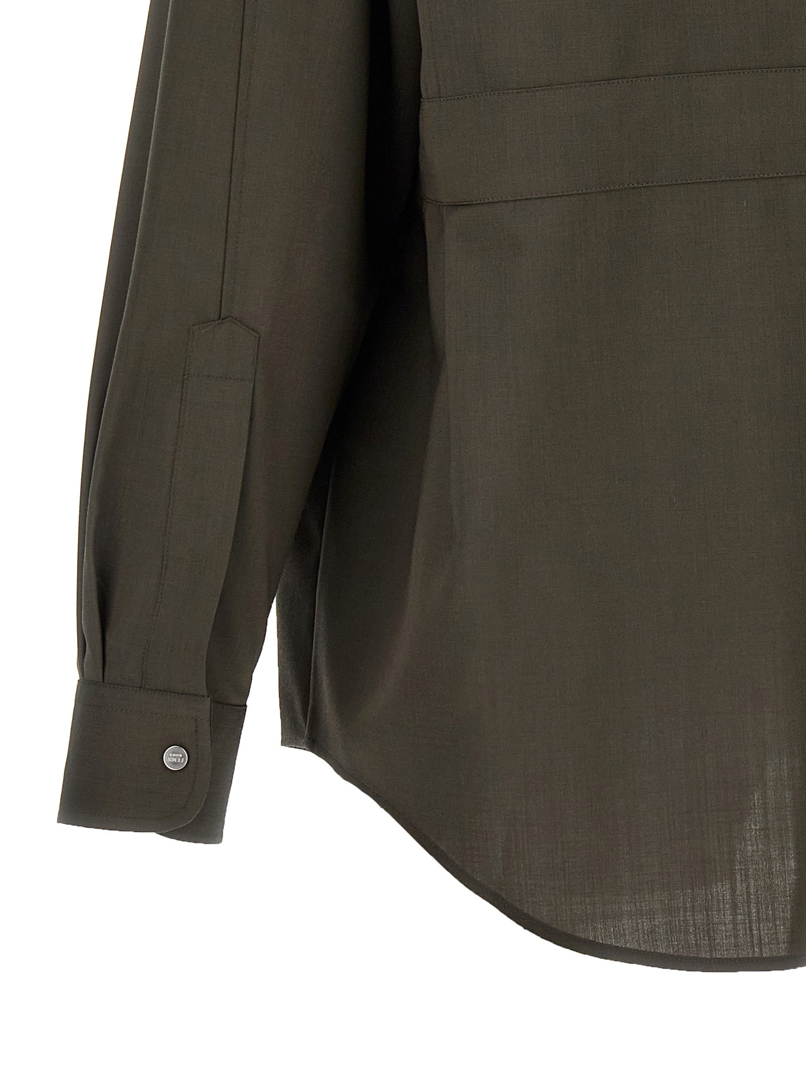 Fendi Green Wool Blouse