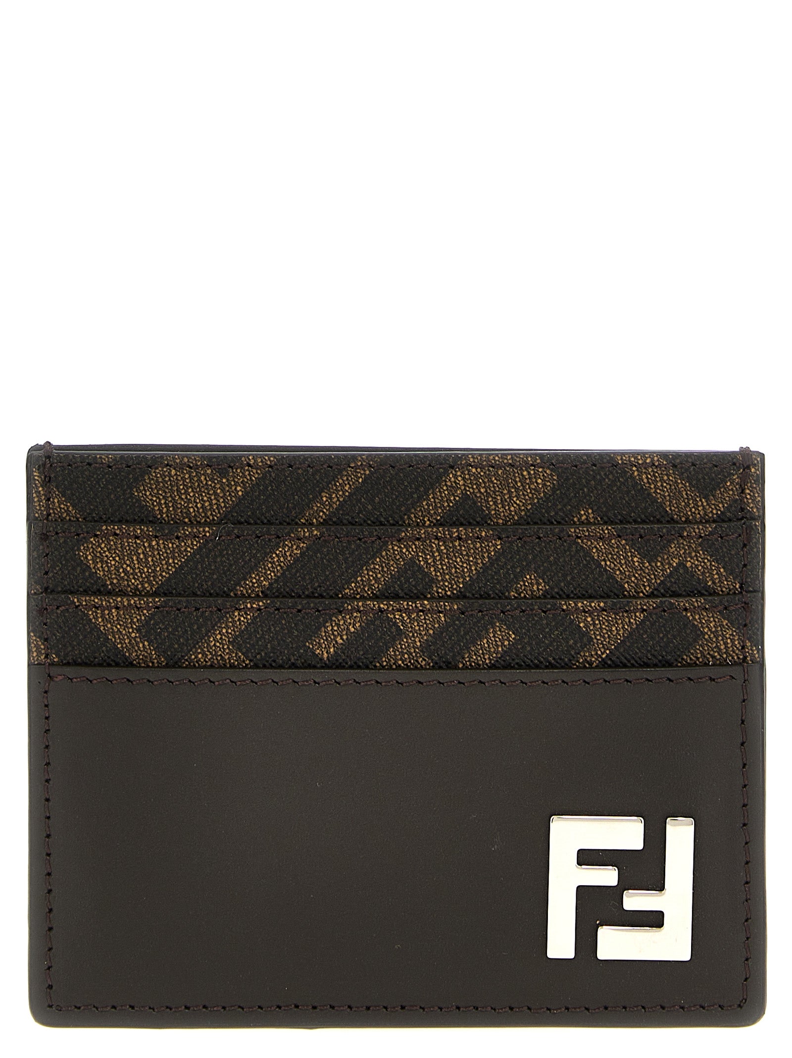 Fendi Brown Calf Leather Cardholder