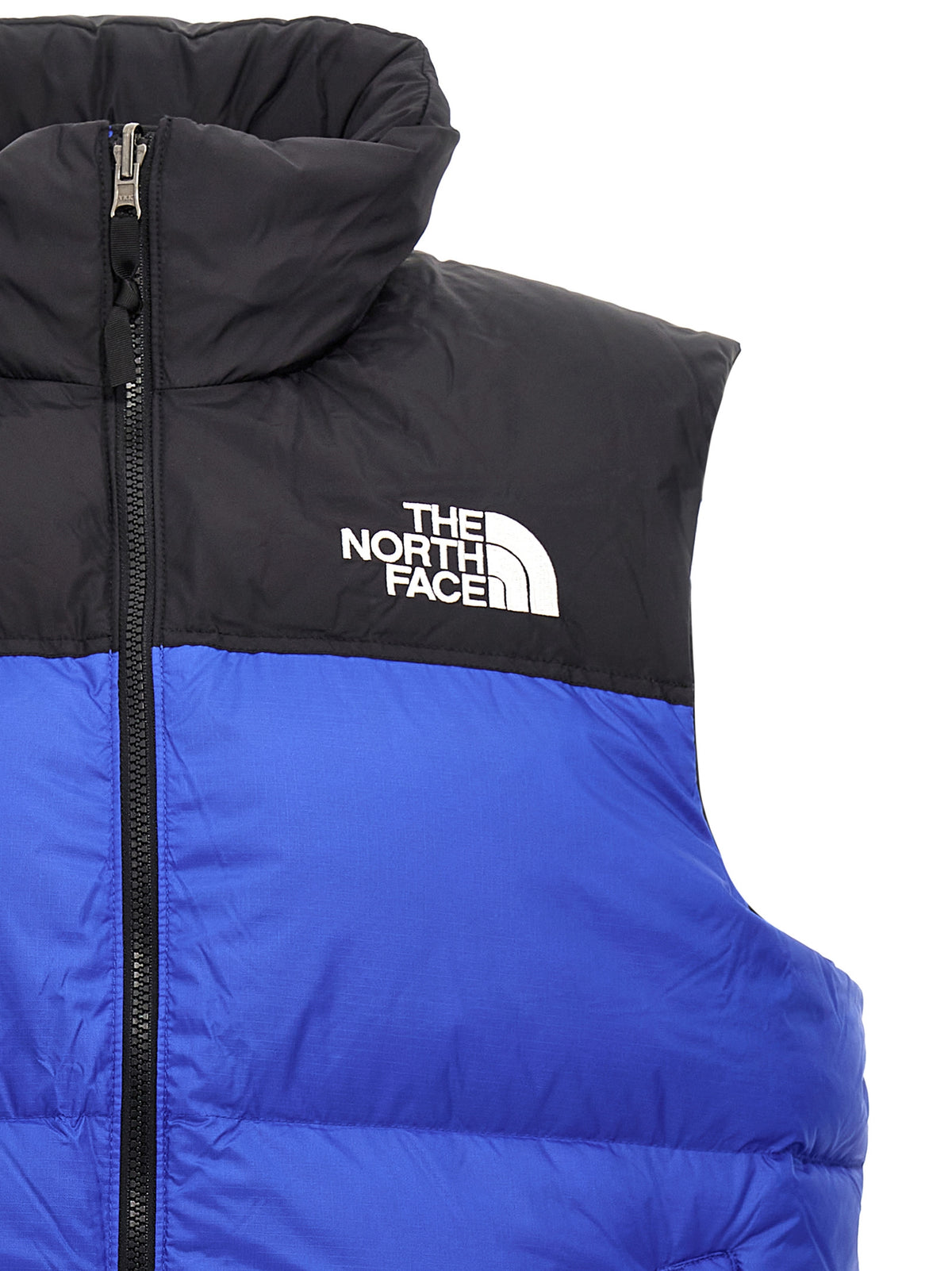 The North Face Blue Nylon Sleevelesss Jacket