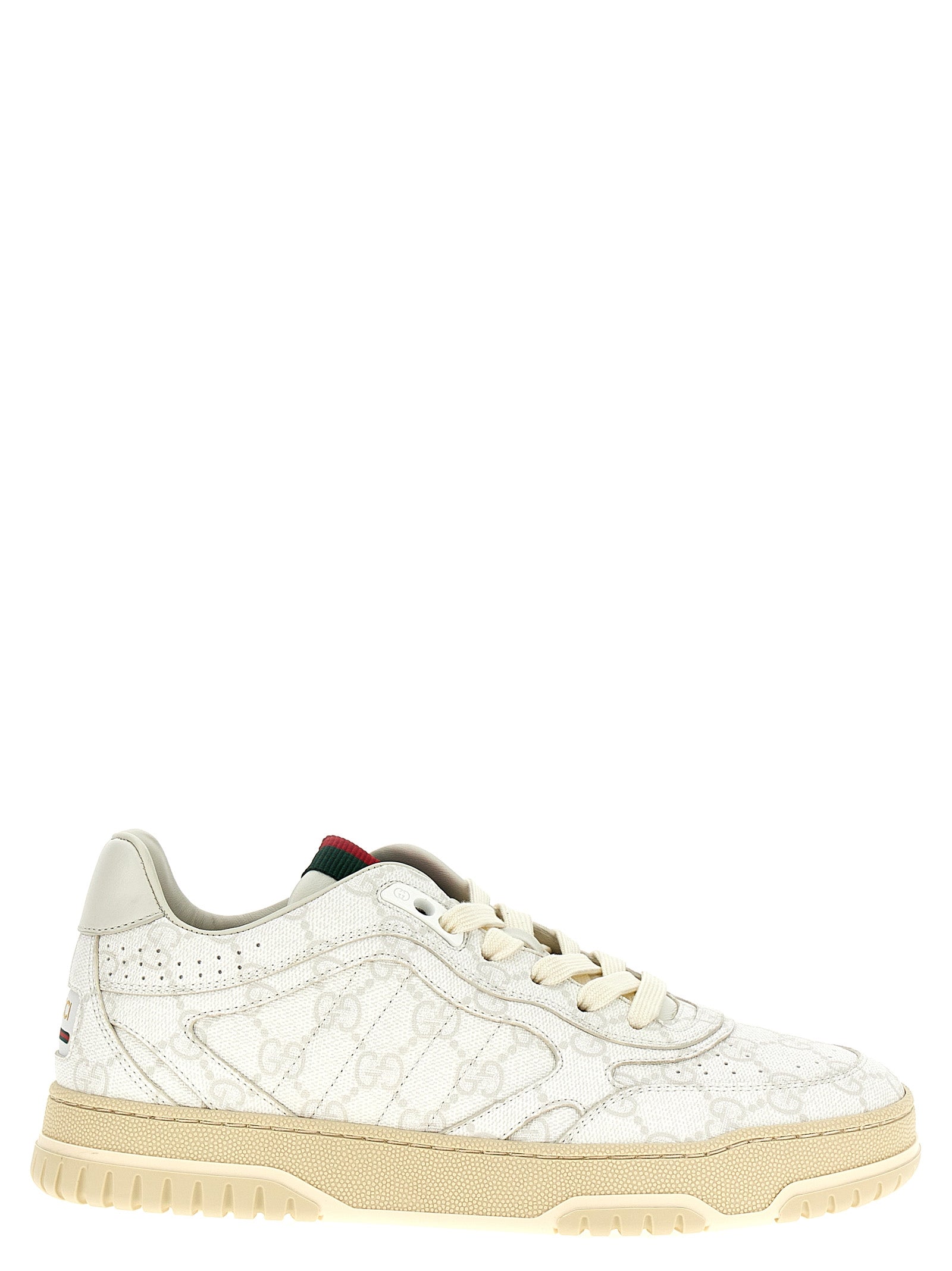 Gucci White Re-Web Synthetic Sneakers