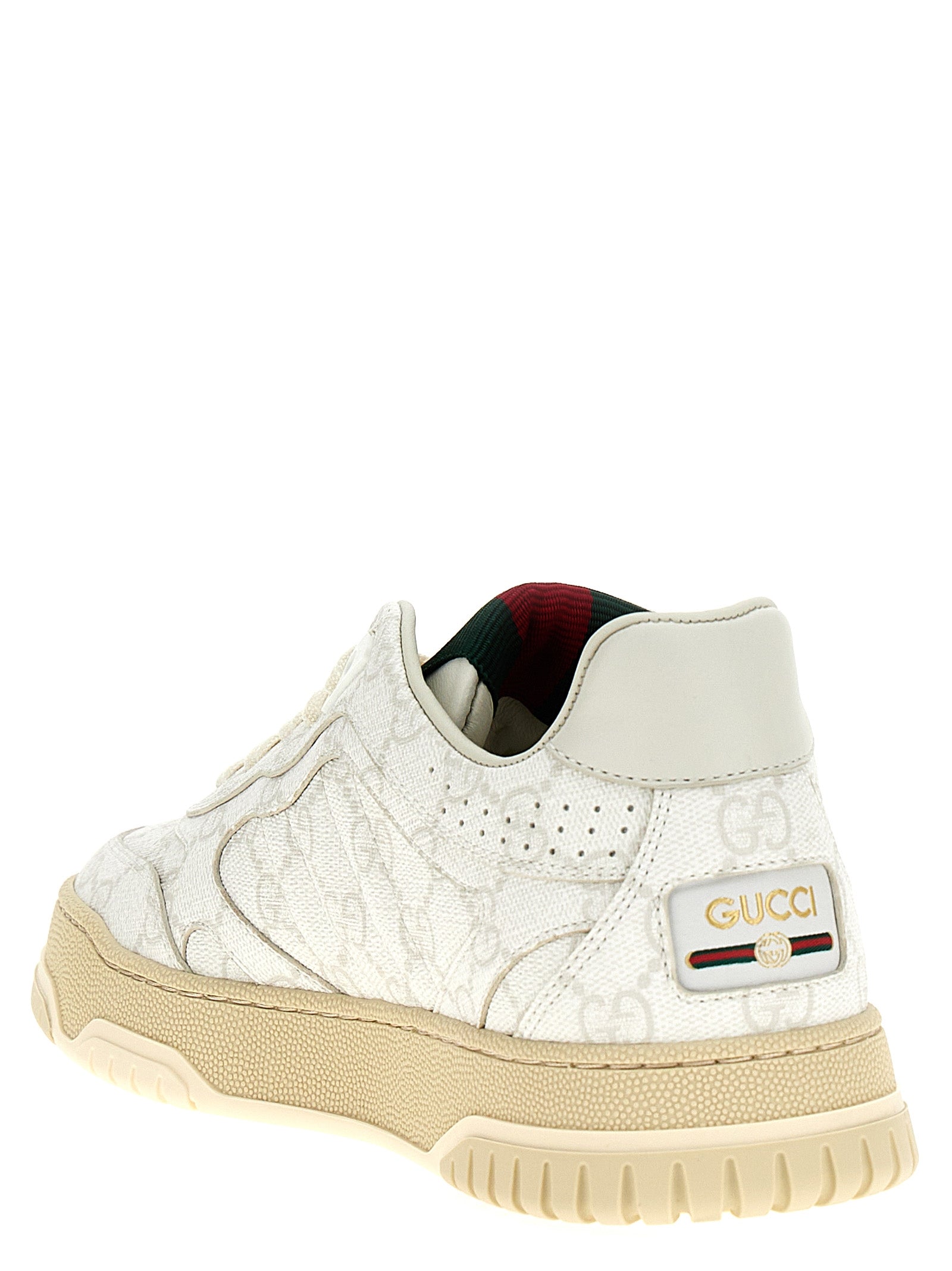 Gucci White Re-Web Synthetic Sneakers