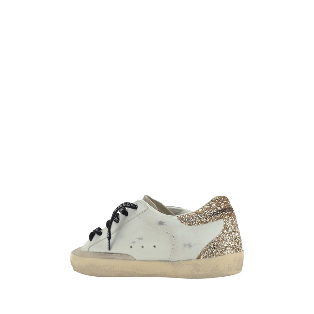 Golden Goose White Calf Leather Low Top Sneakers