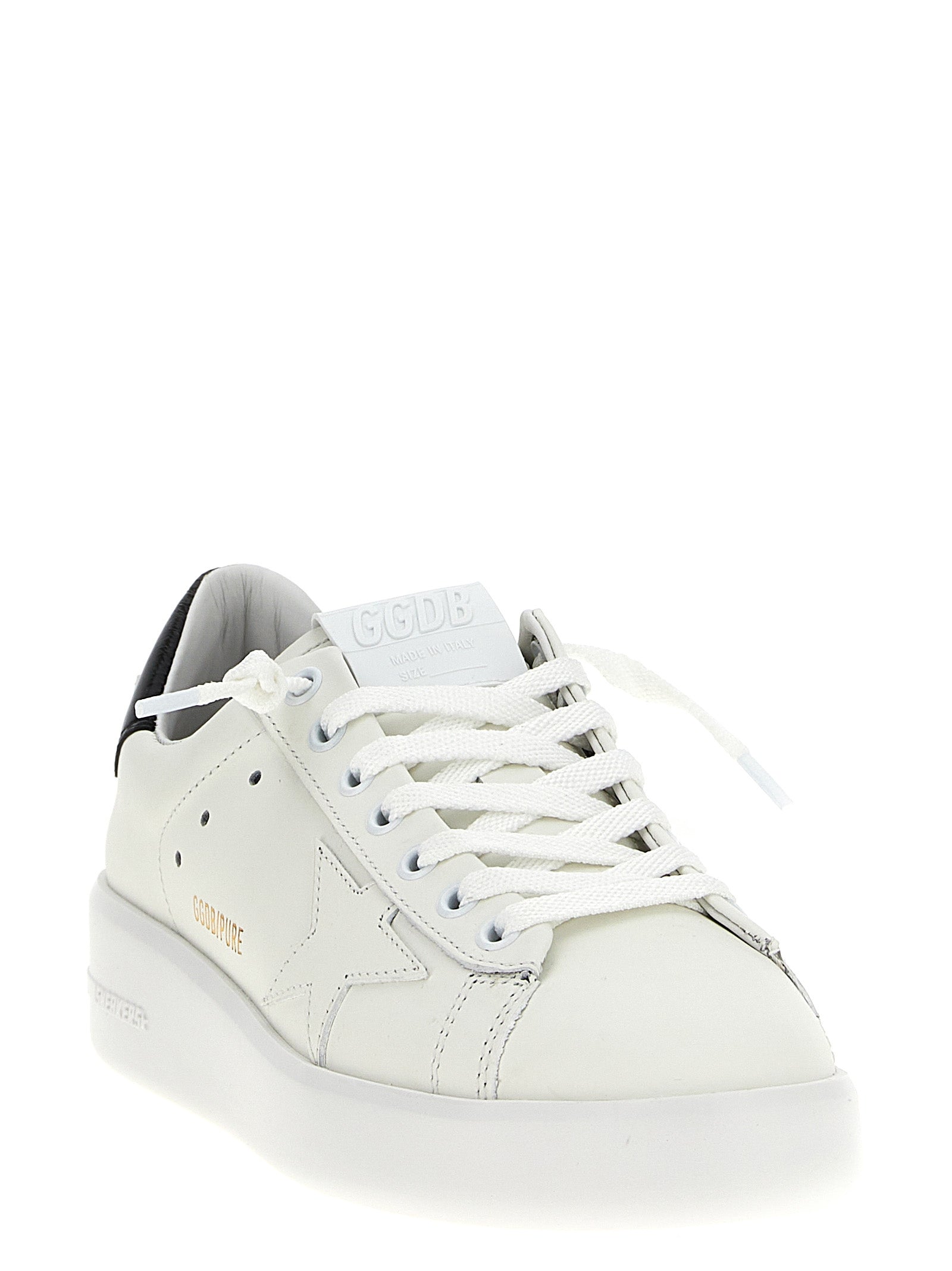 Golden Goose Black Pure Star Low Top Leather Sneakers