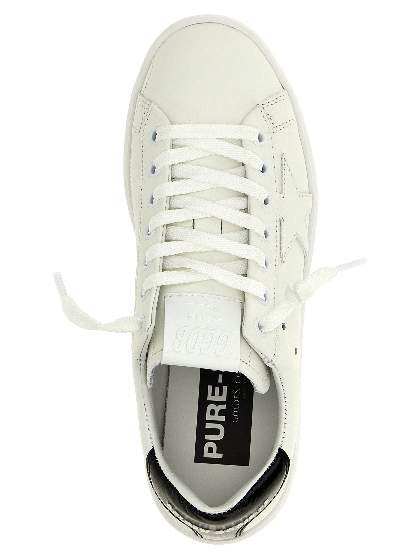 Golden Goose Black Pure Star Low Top Leather Sneakers