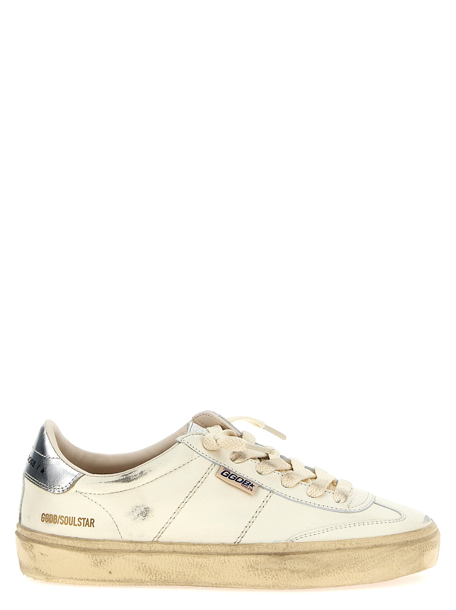 Golden Goose Silver Soul Star Low Top Lambskin Sneakers