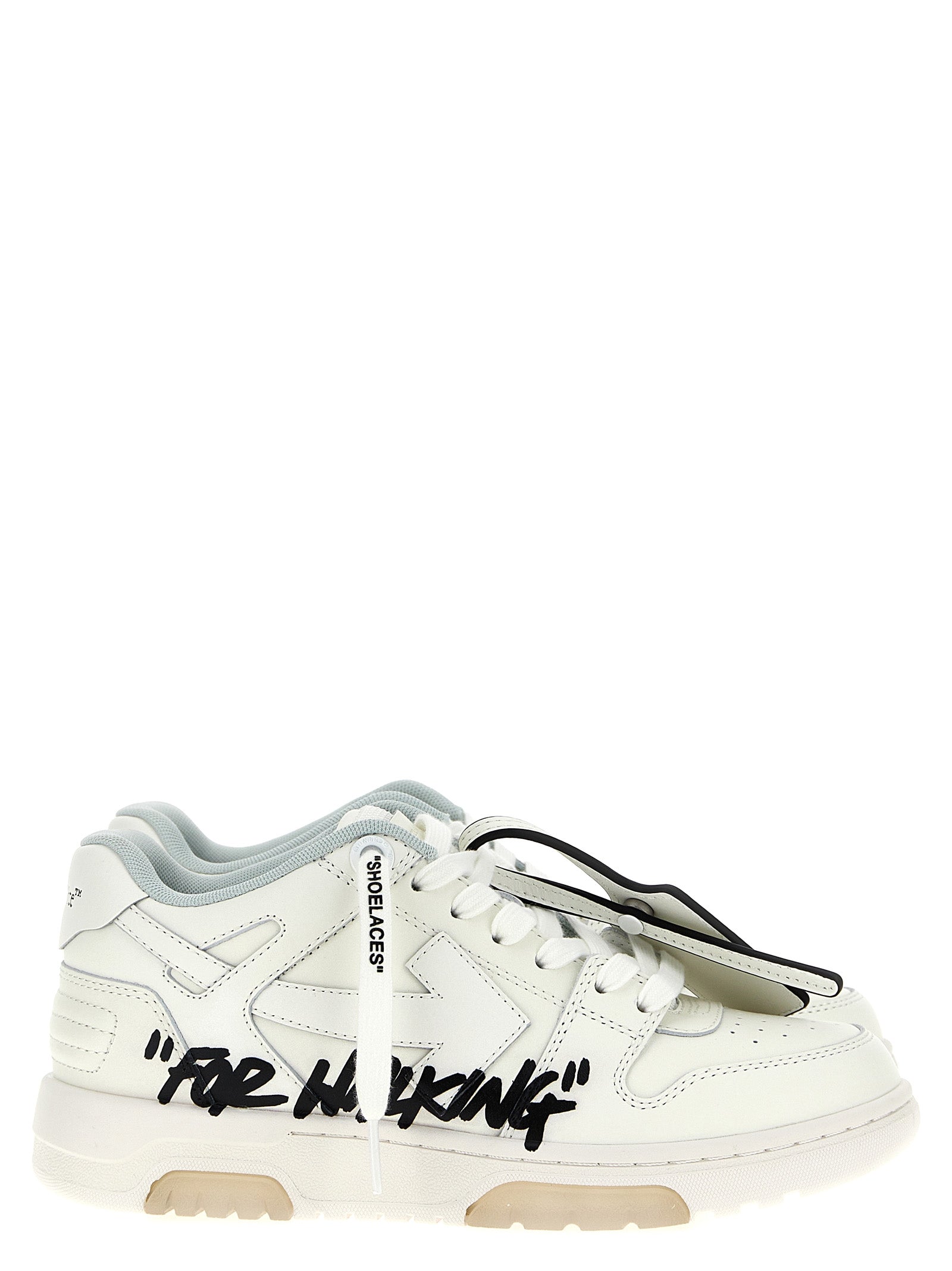 Off-White White Black Leather Low Top Sneakers