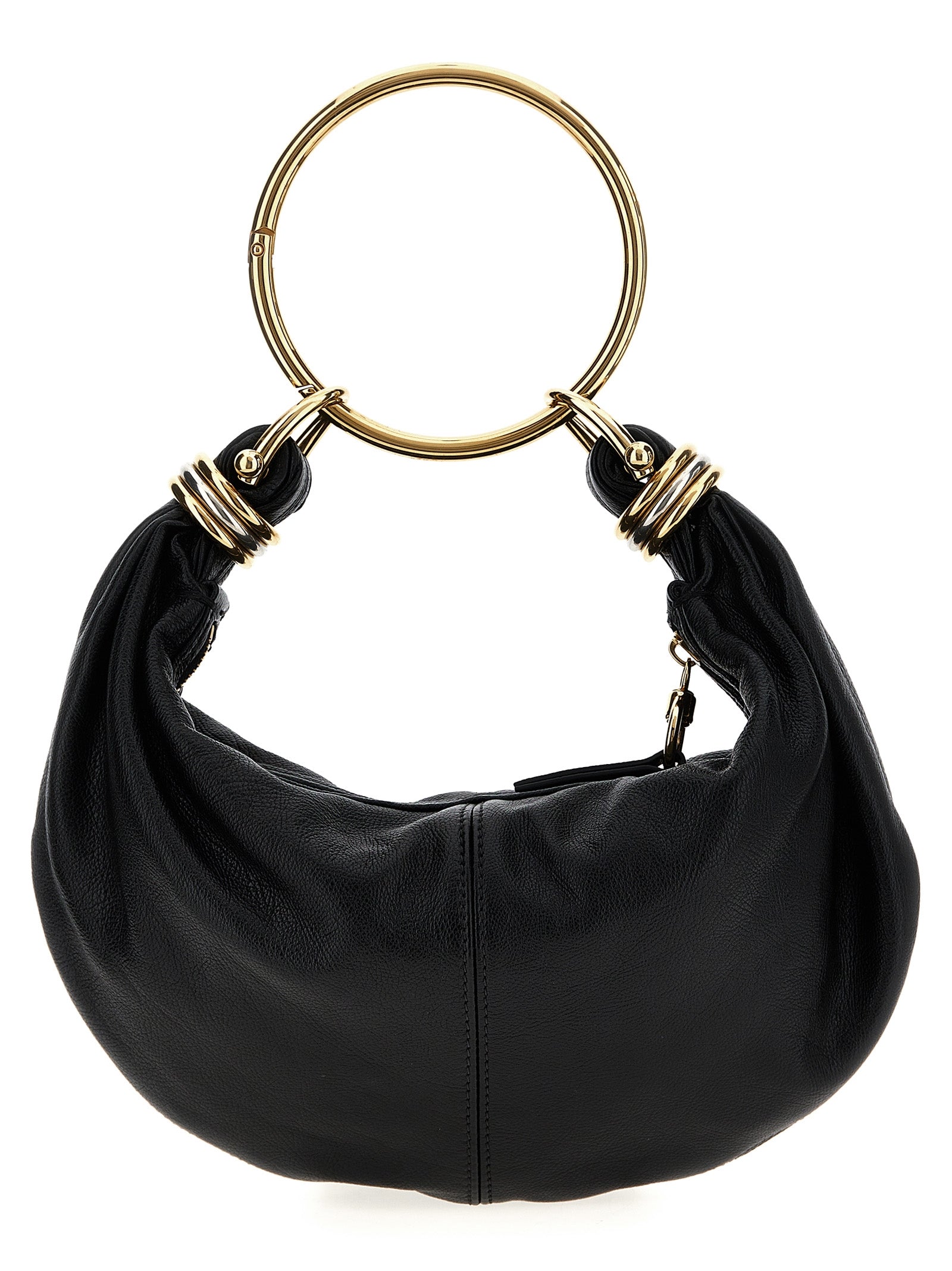 Chloé Black Bracelet Hobo Piccola Calf Leather Handbag