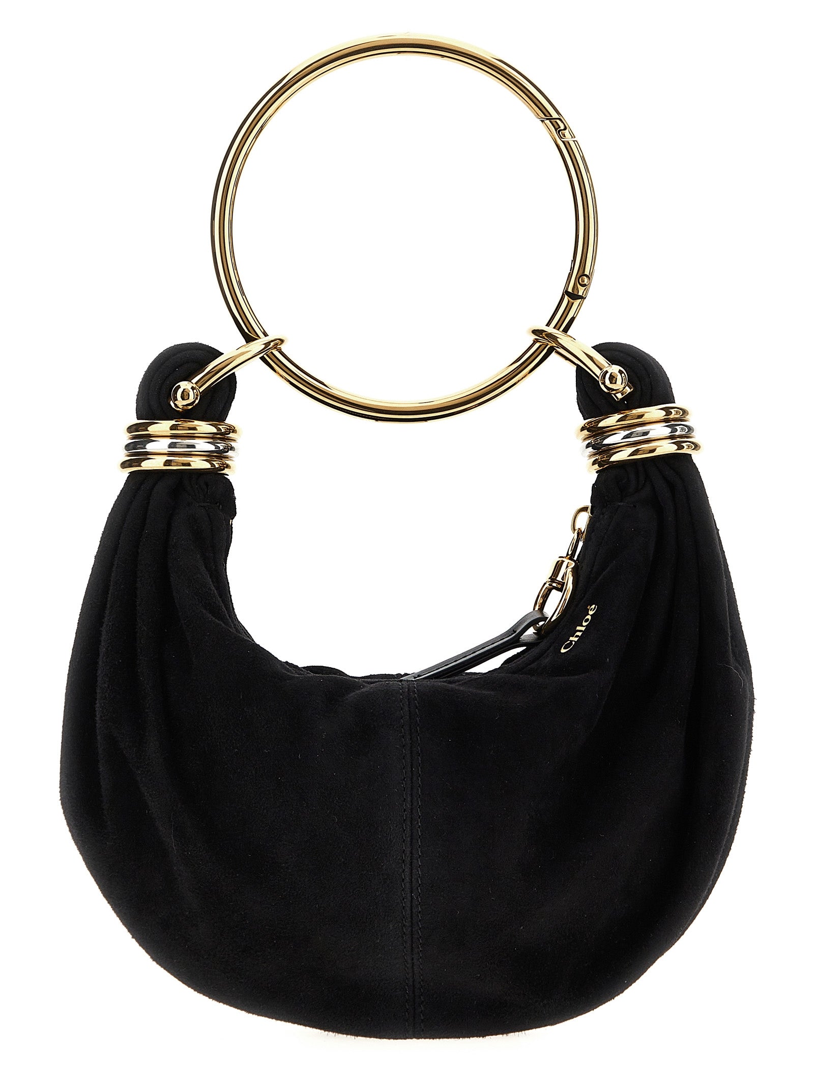 Chloé Black Bracelet Hobo Mini Leather Handbag